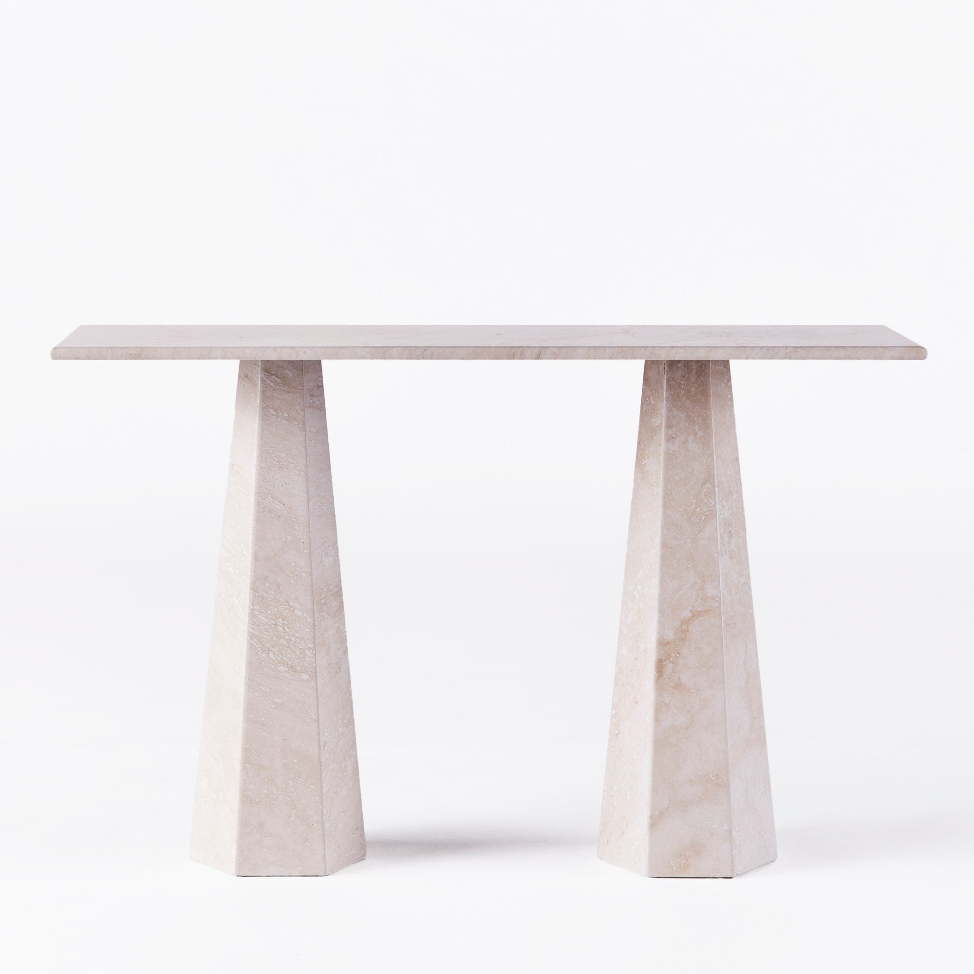 Konsola HEXAGON marmur trawertynowy