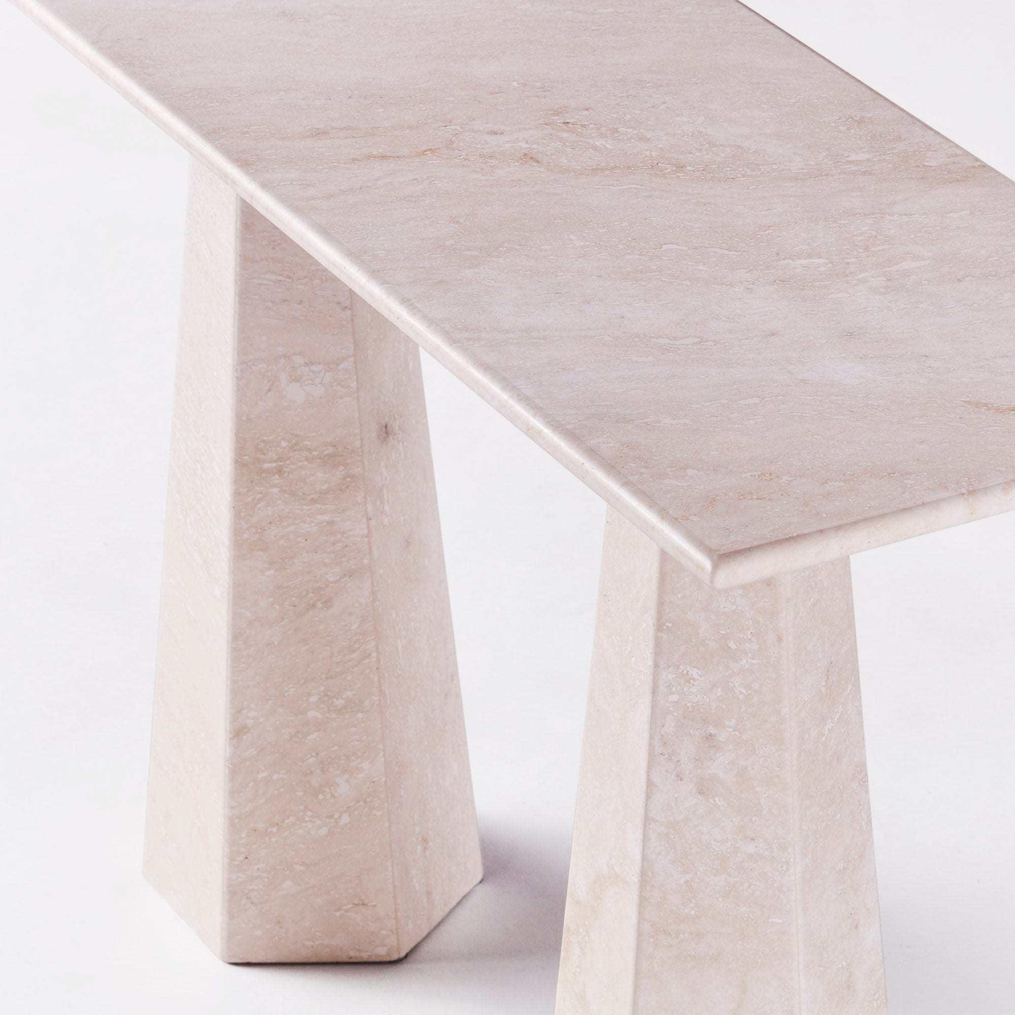 Konsola HEXAGON marmur trawertynowy