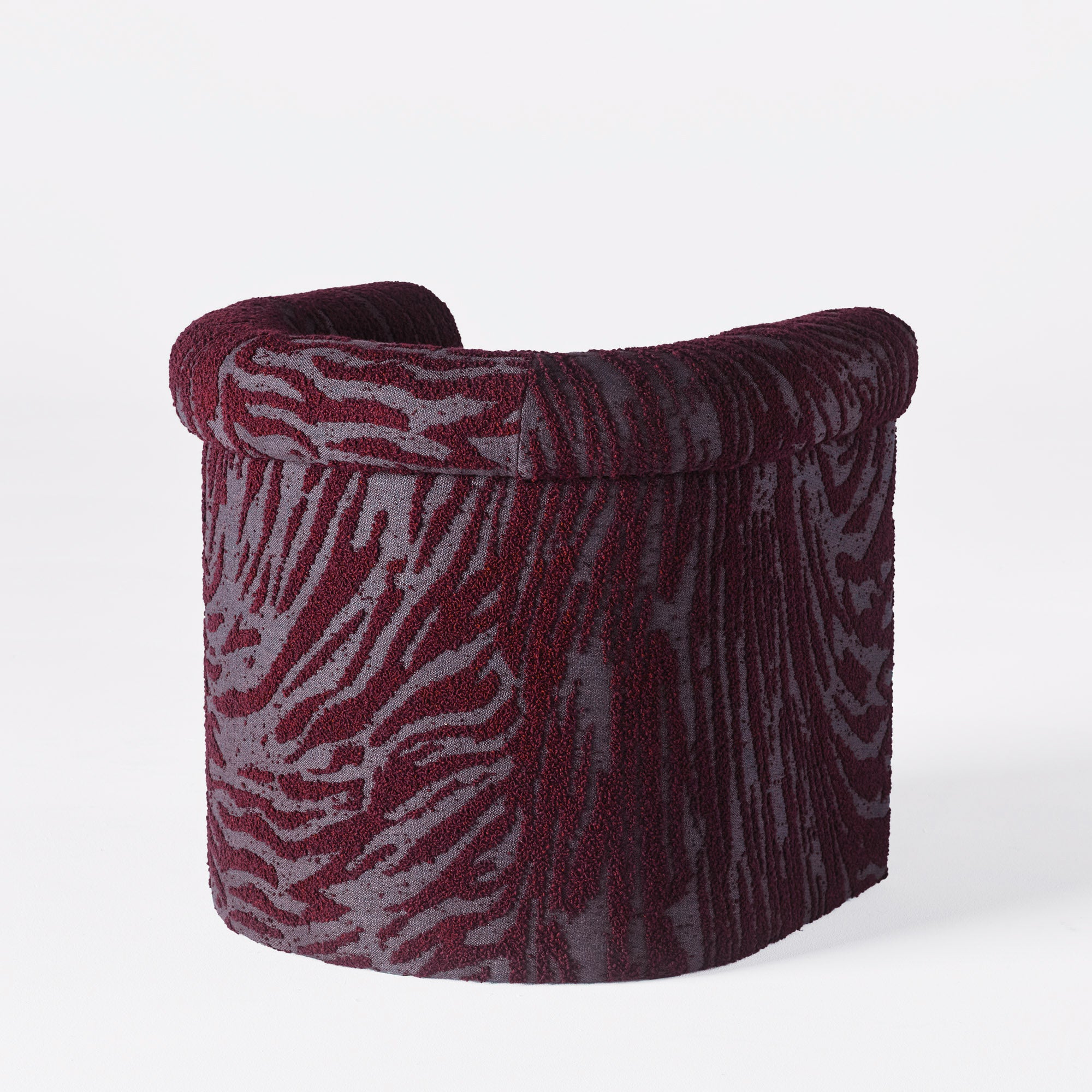 Fotel DECADENT burgundowy boucle