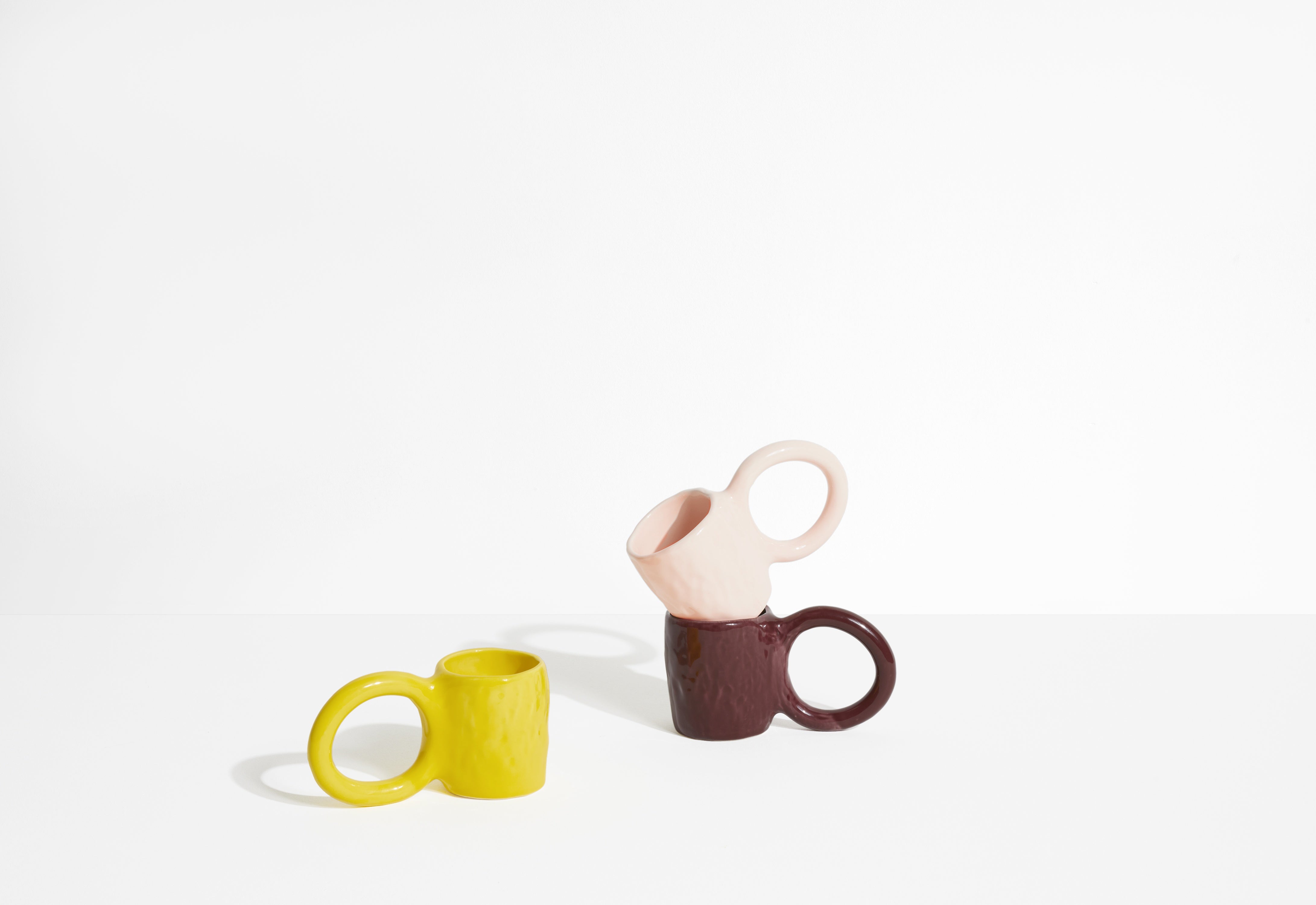 Set van blauwe espresso kopjes DONUT