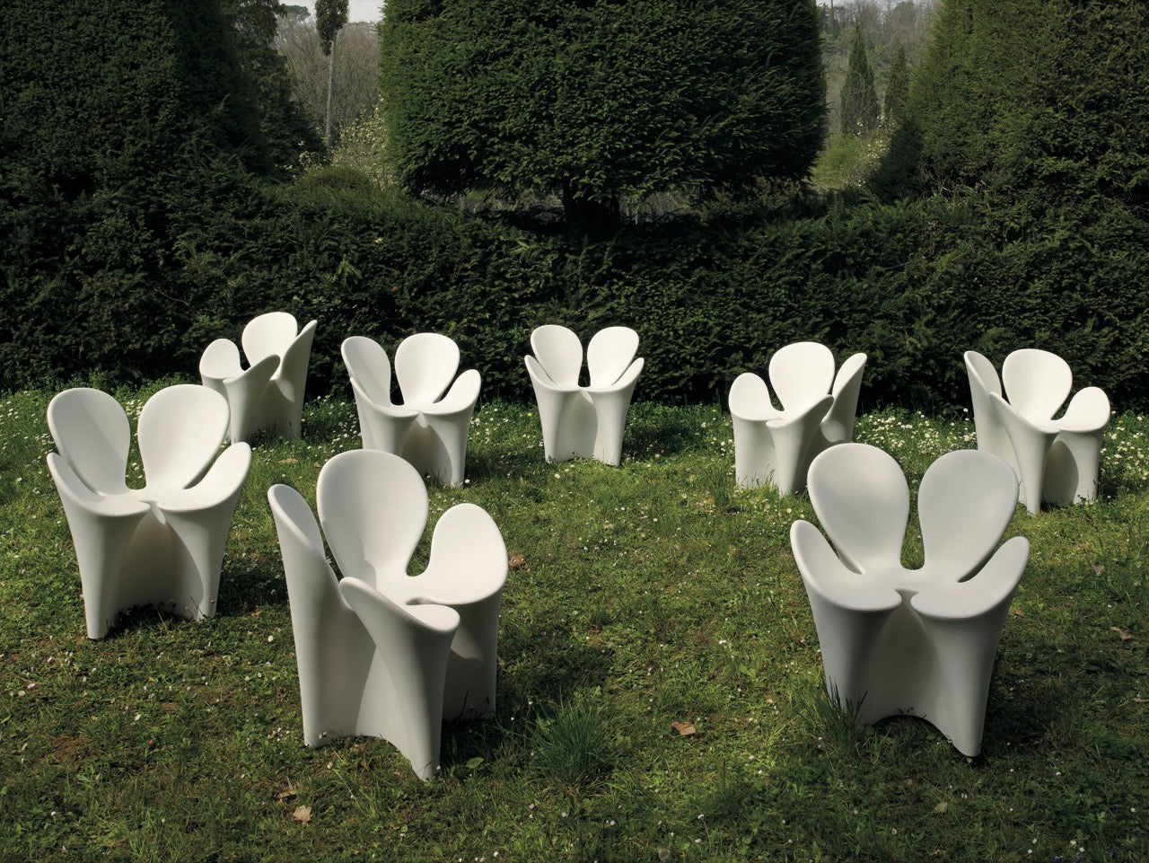 Witte CLOVER fauteuil