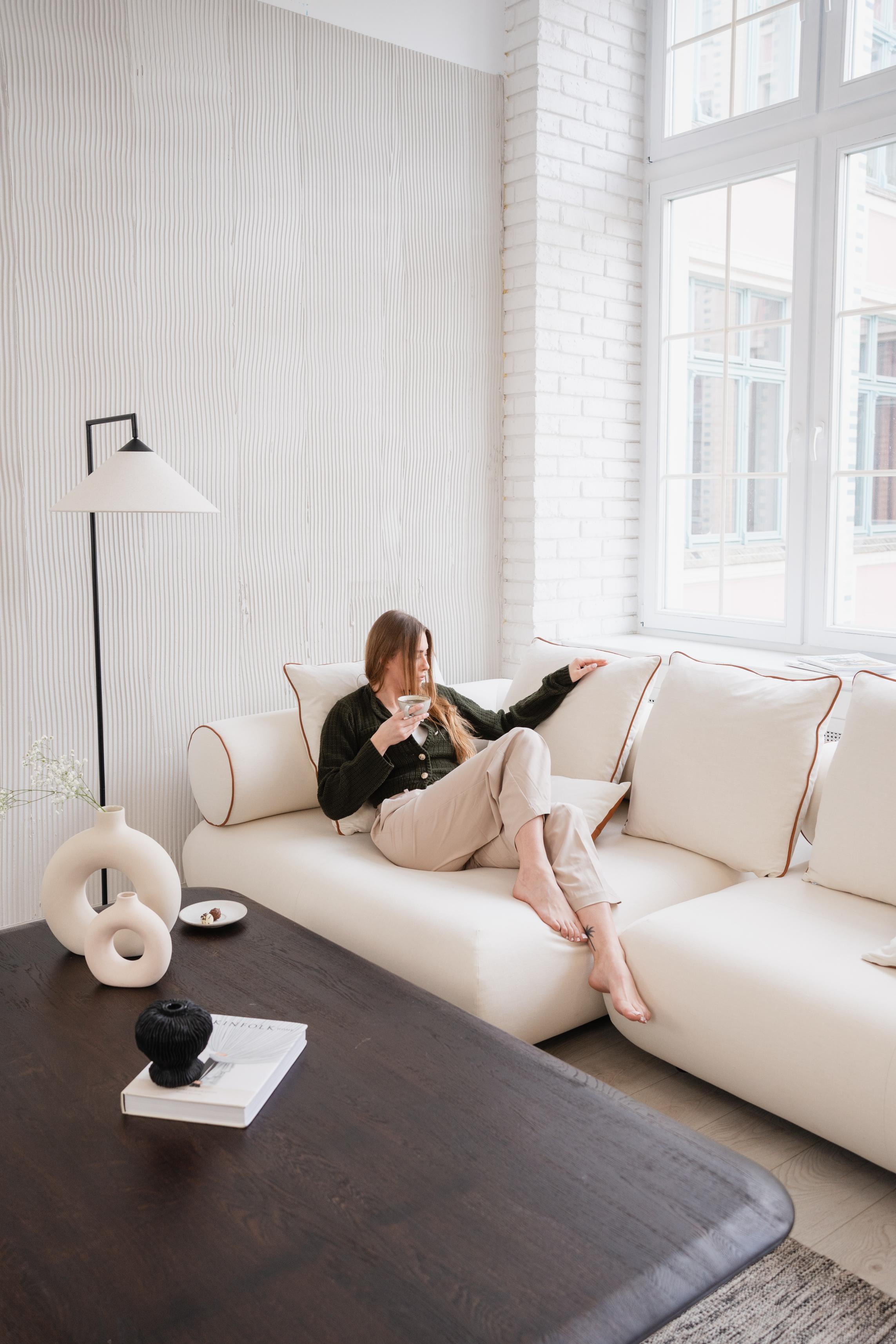 Right-facing modular corner sofa CASABLANCA customizable