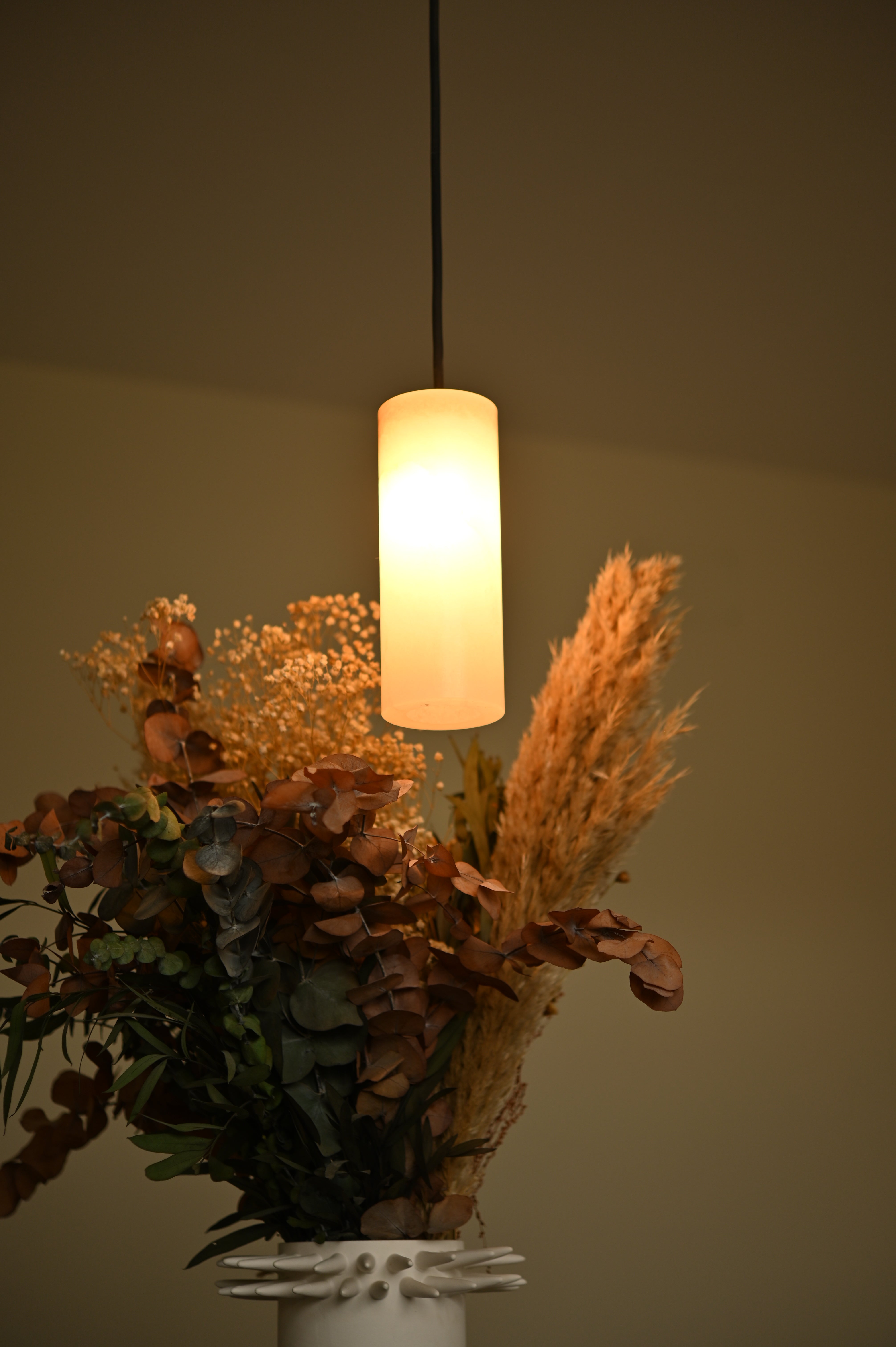 Pendelleuchte MANIKO PIPO weißer Alabaster