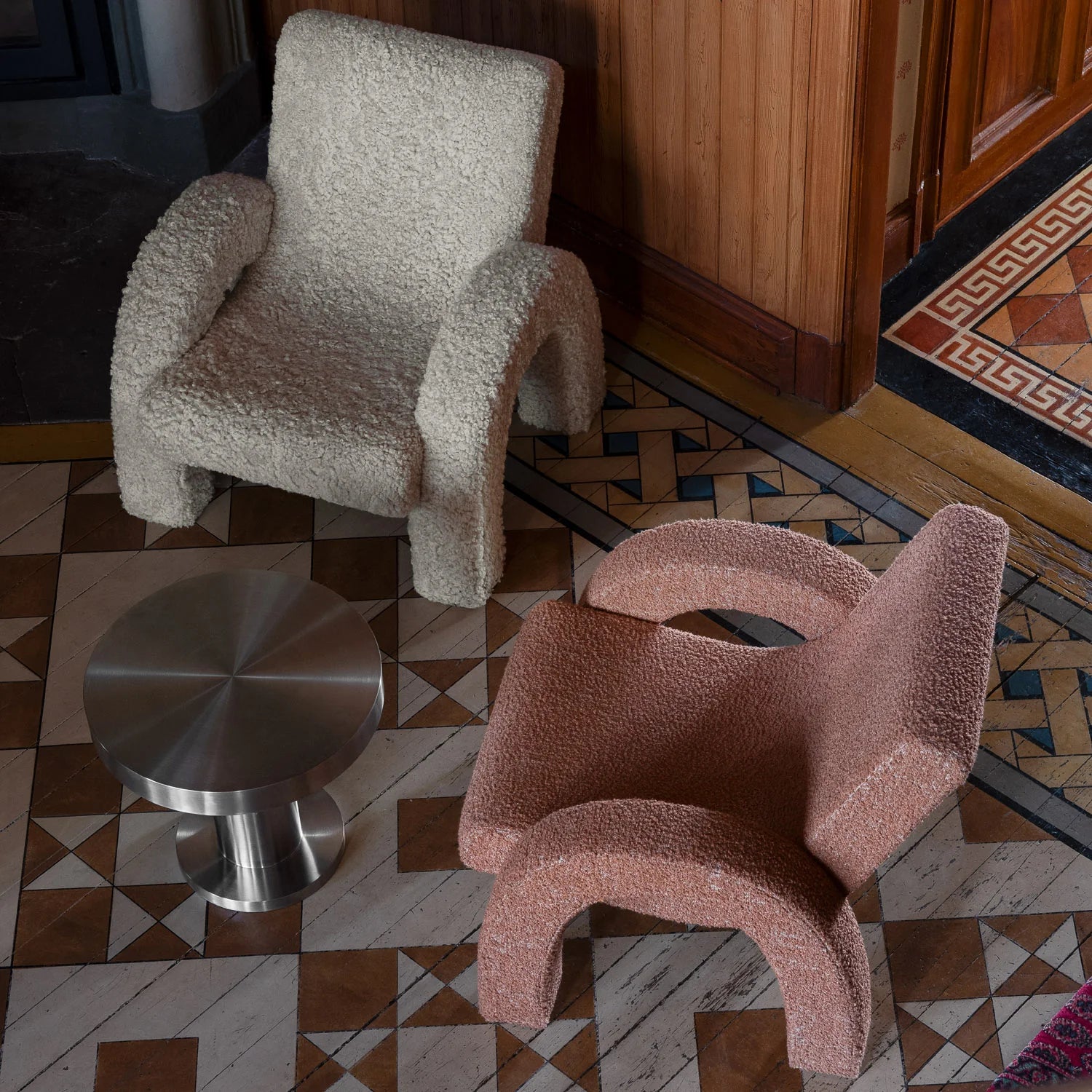 ARCO Armchair Pink Boucle