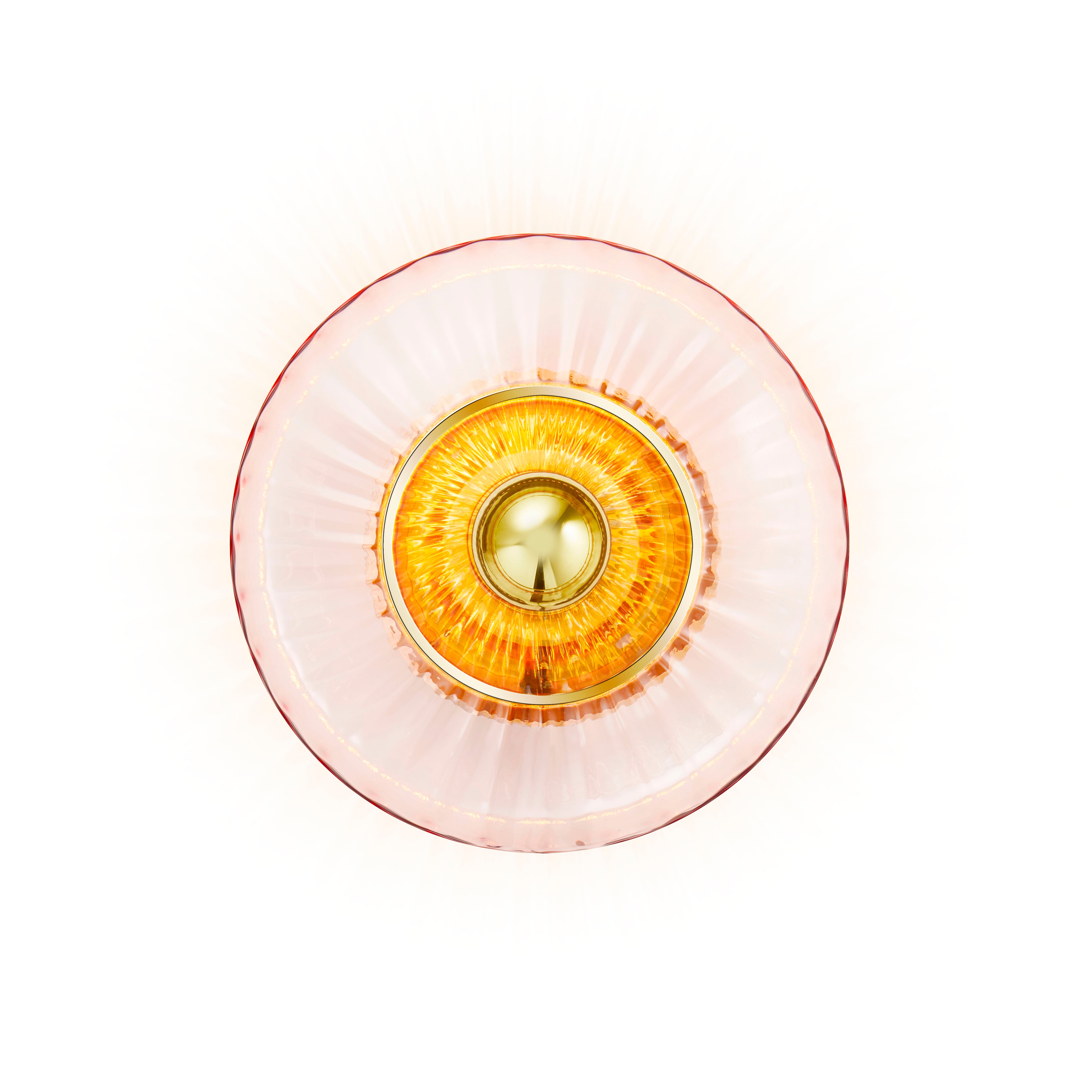 Wandleuchte NEW WAVE OPTIC rosa Glas