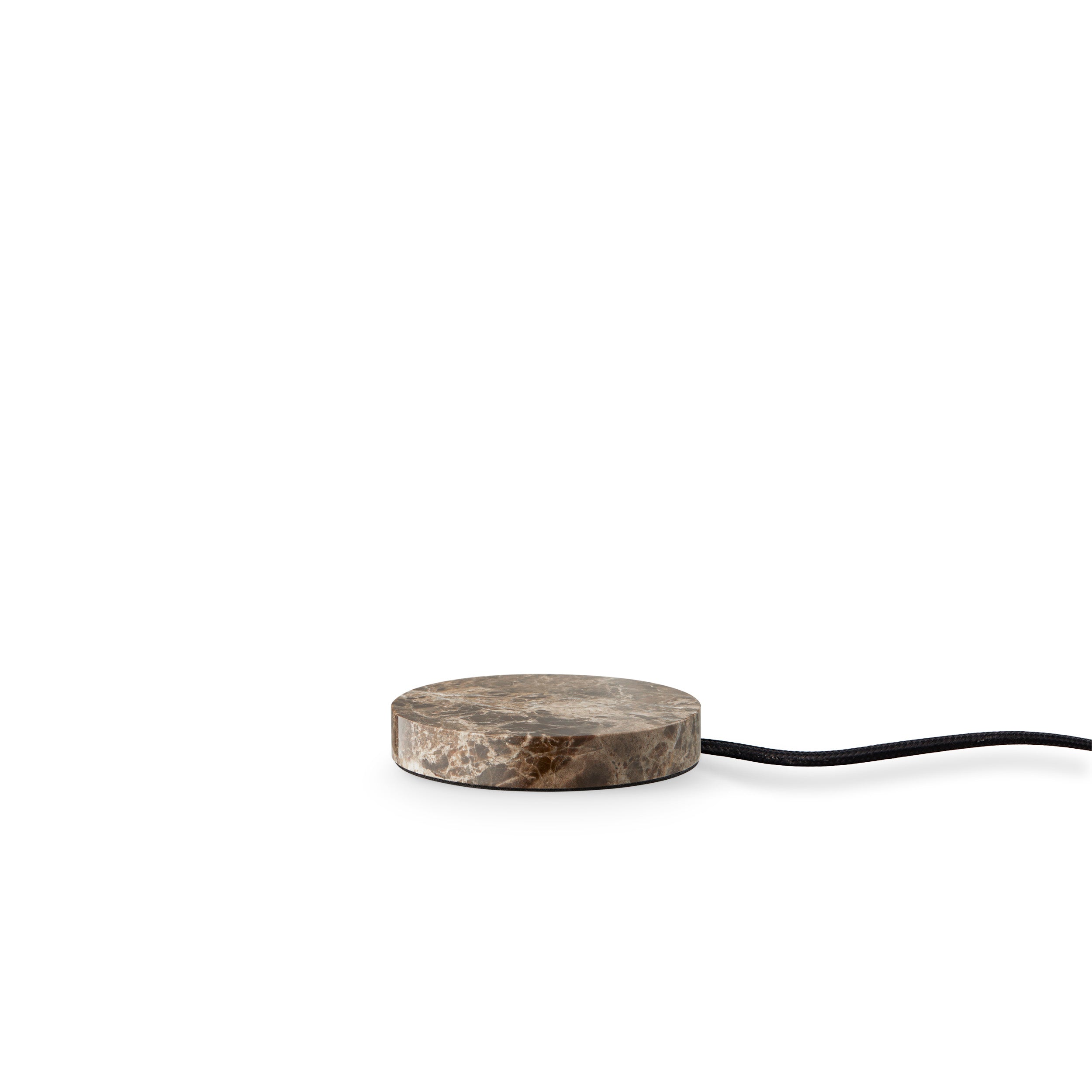 Portable lamp TRIP NO. 2 brown marble with milky white glass