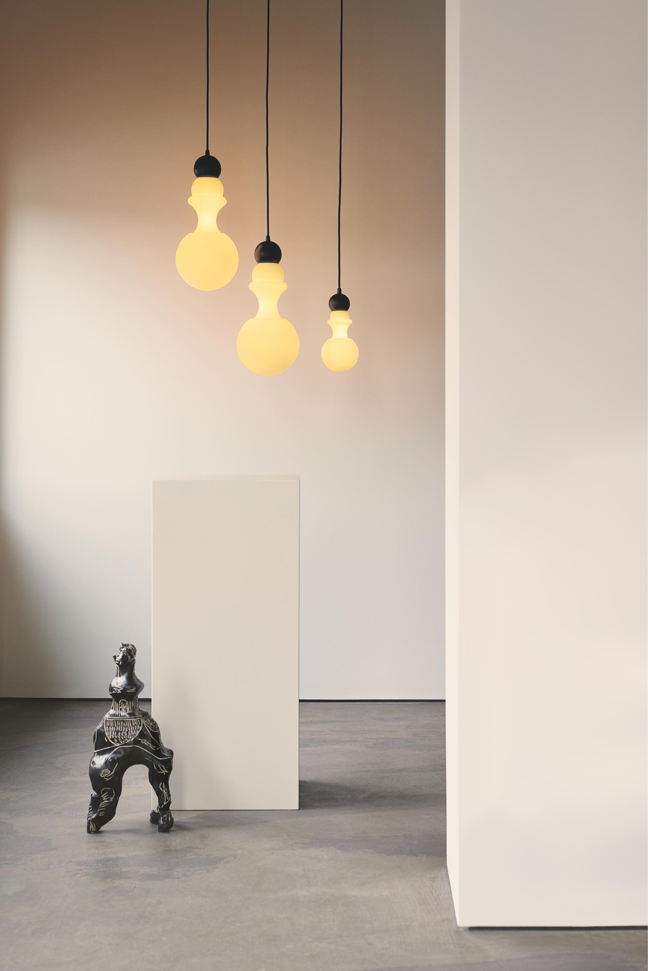 Pendelleuchte PARIS 1920 weiß mit schwarzem Finish