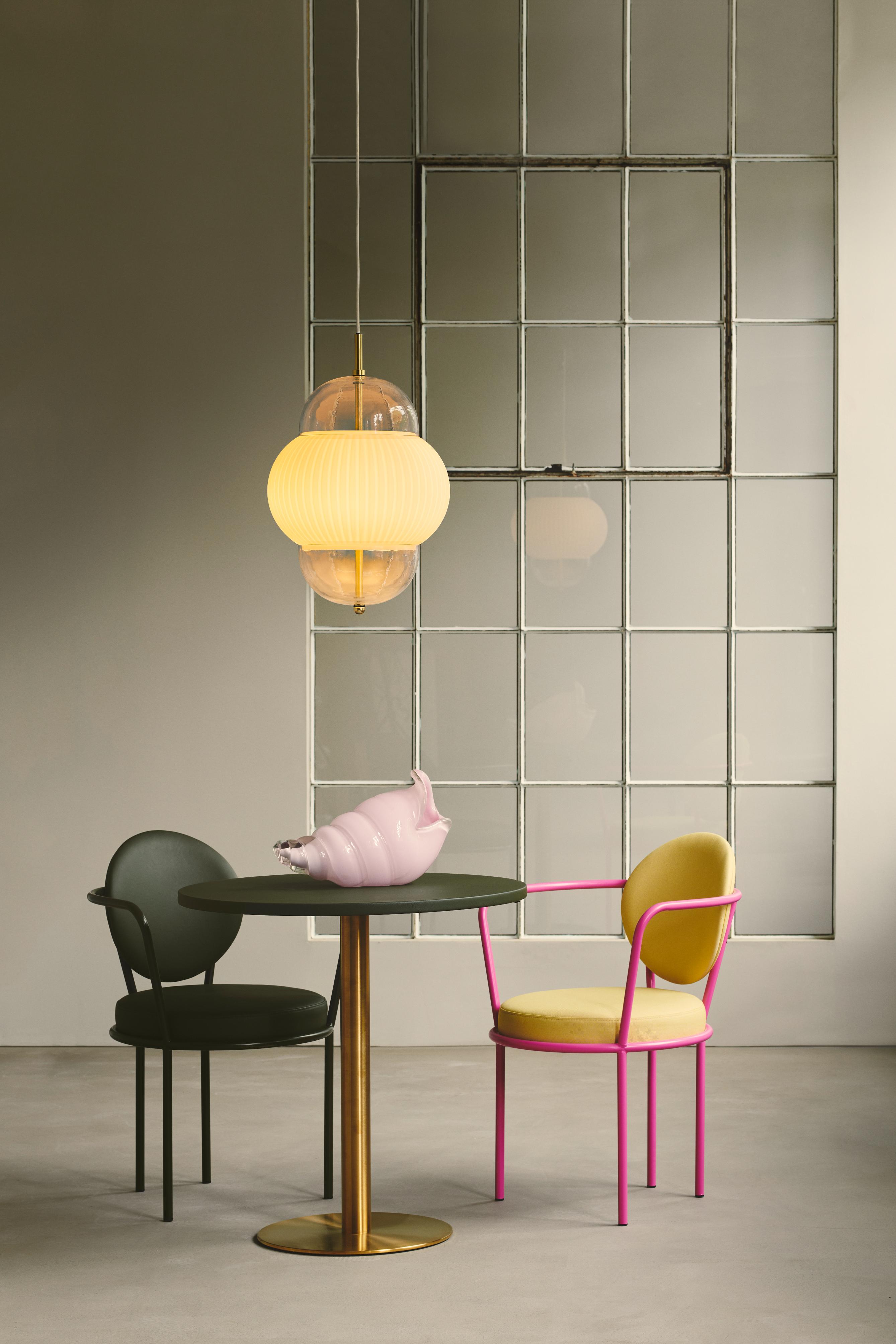 Pendelleuchte SHAHIN weiß mit Gold