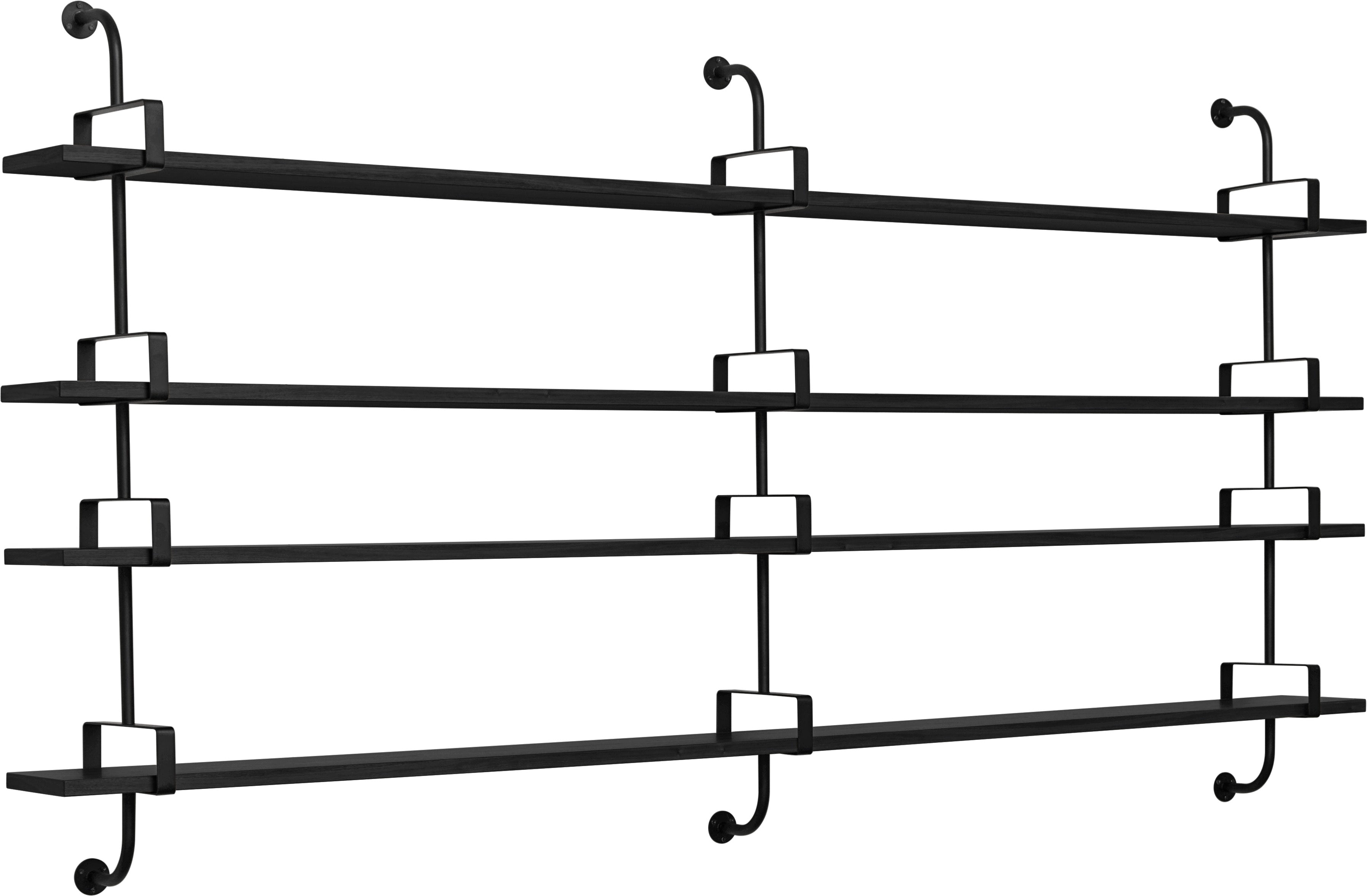 Double Shelf DÉMON Black Ash Wood