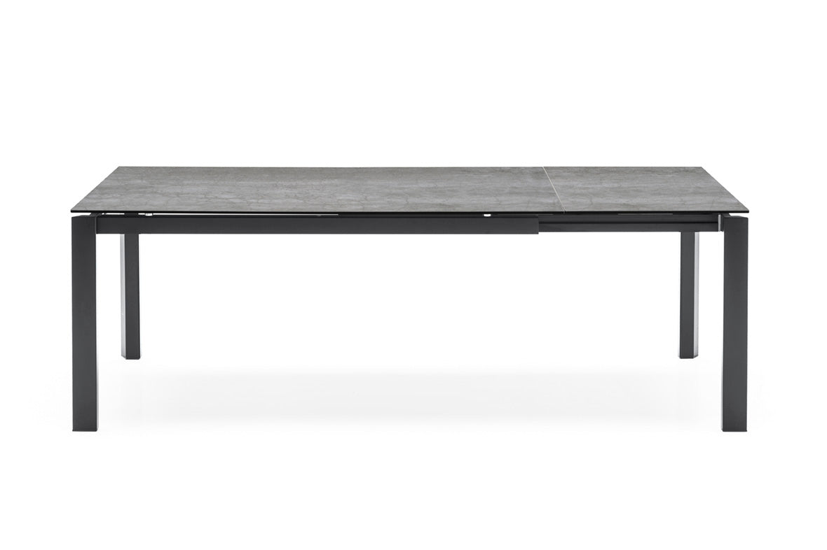 Expandable table DUCA with gray top and graphite base