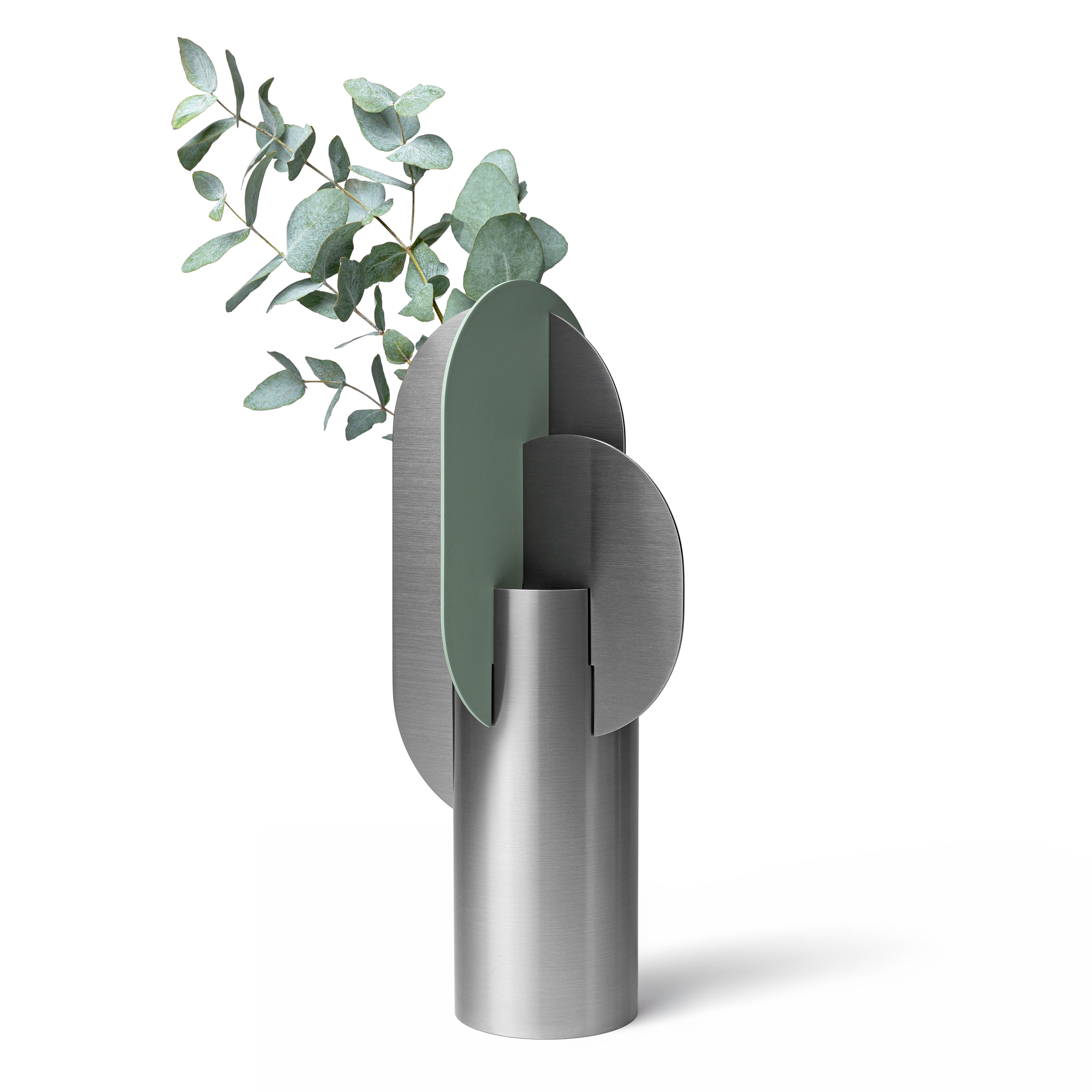 Wazon EKSTER aus Stahl mit grünem Design