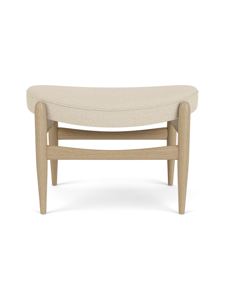 ELIZABETH beige footrest with oak base