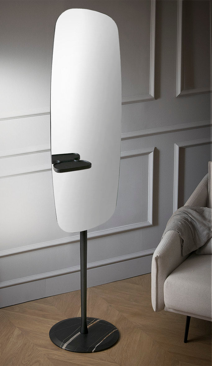 Floor Mirror PIE Wood with Marble