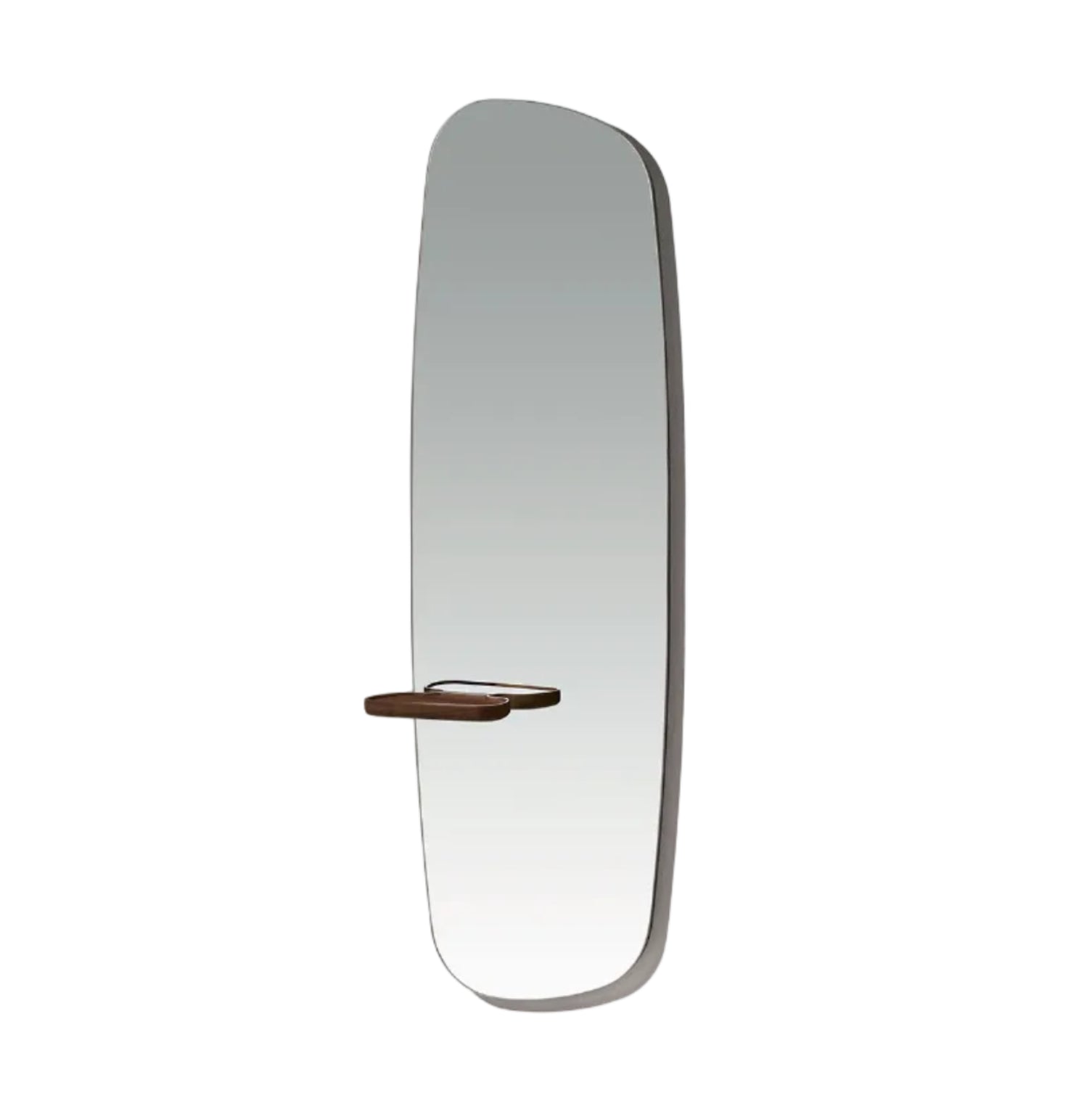 Wall Mirror with Wooden Shelf