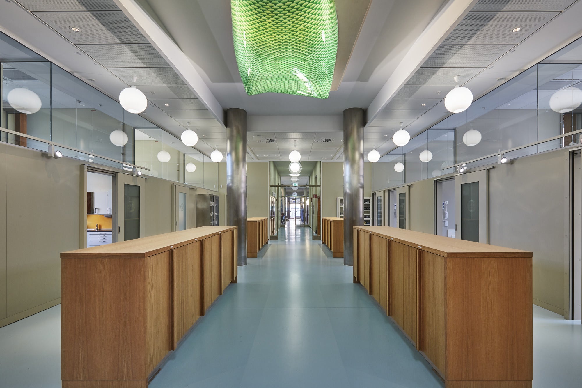 Hanglamp WOHLERT wit glas