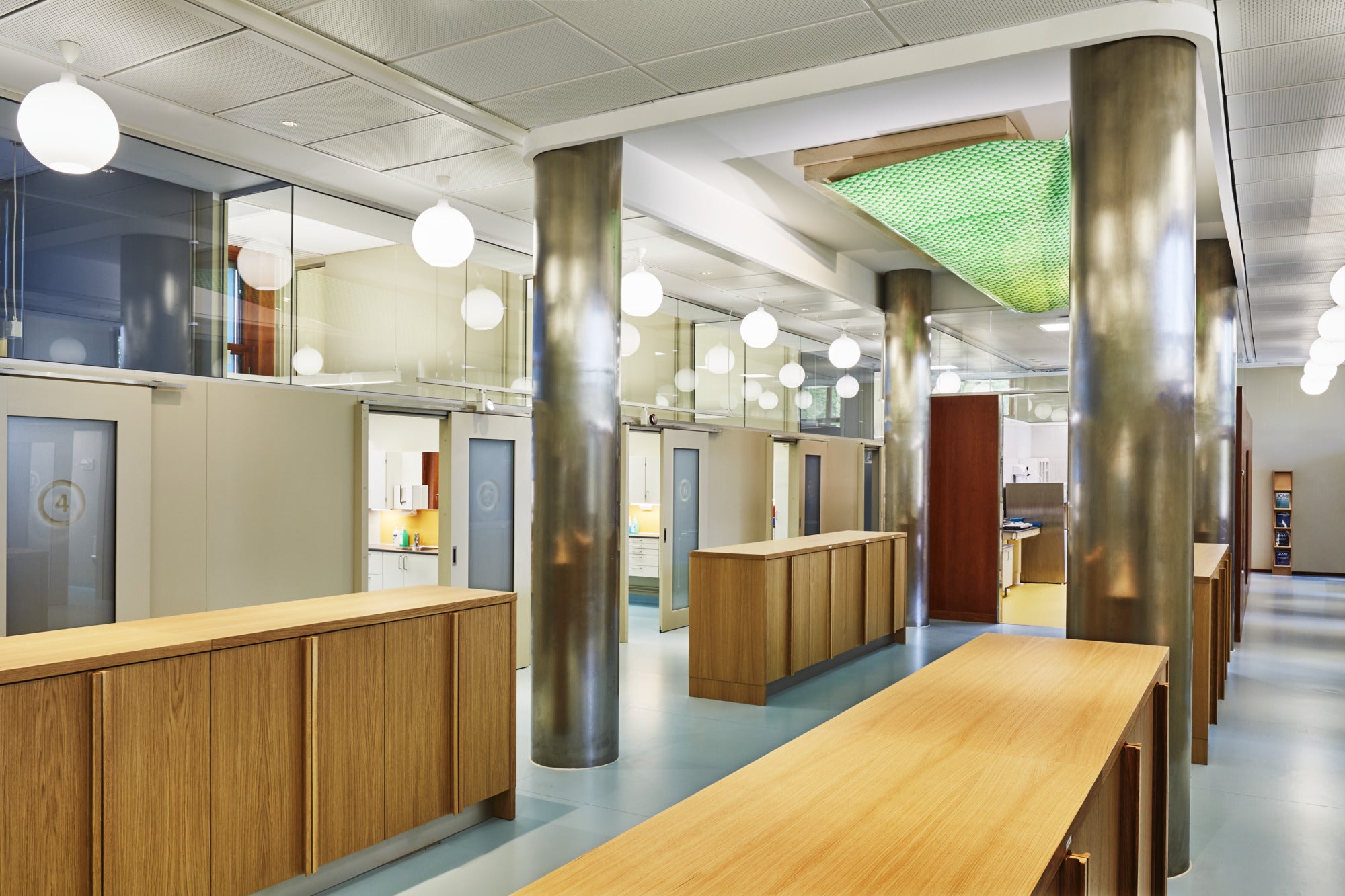 Hanglamp WOHLERT wit glas