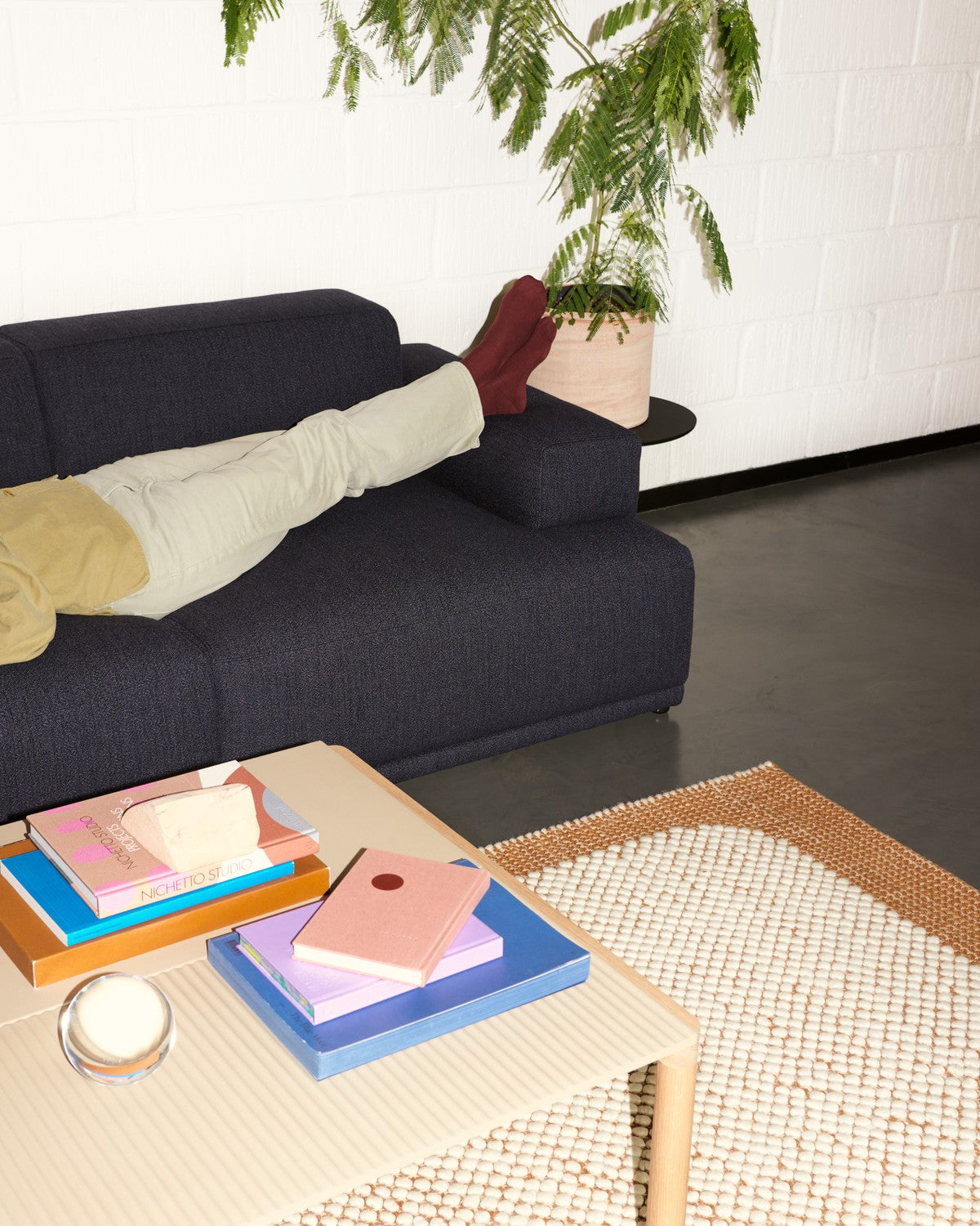 TAPijt PEBBLE oranje met beige