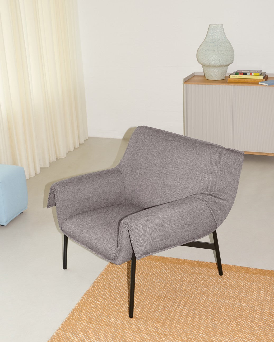 Enfold commode grijs met eiken blad