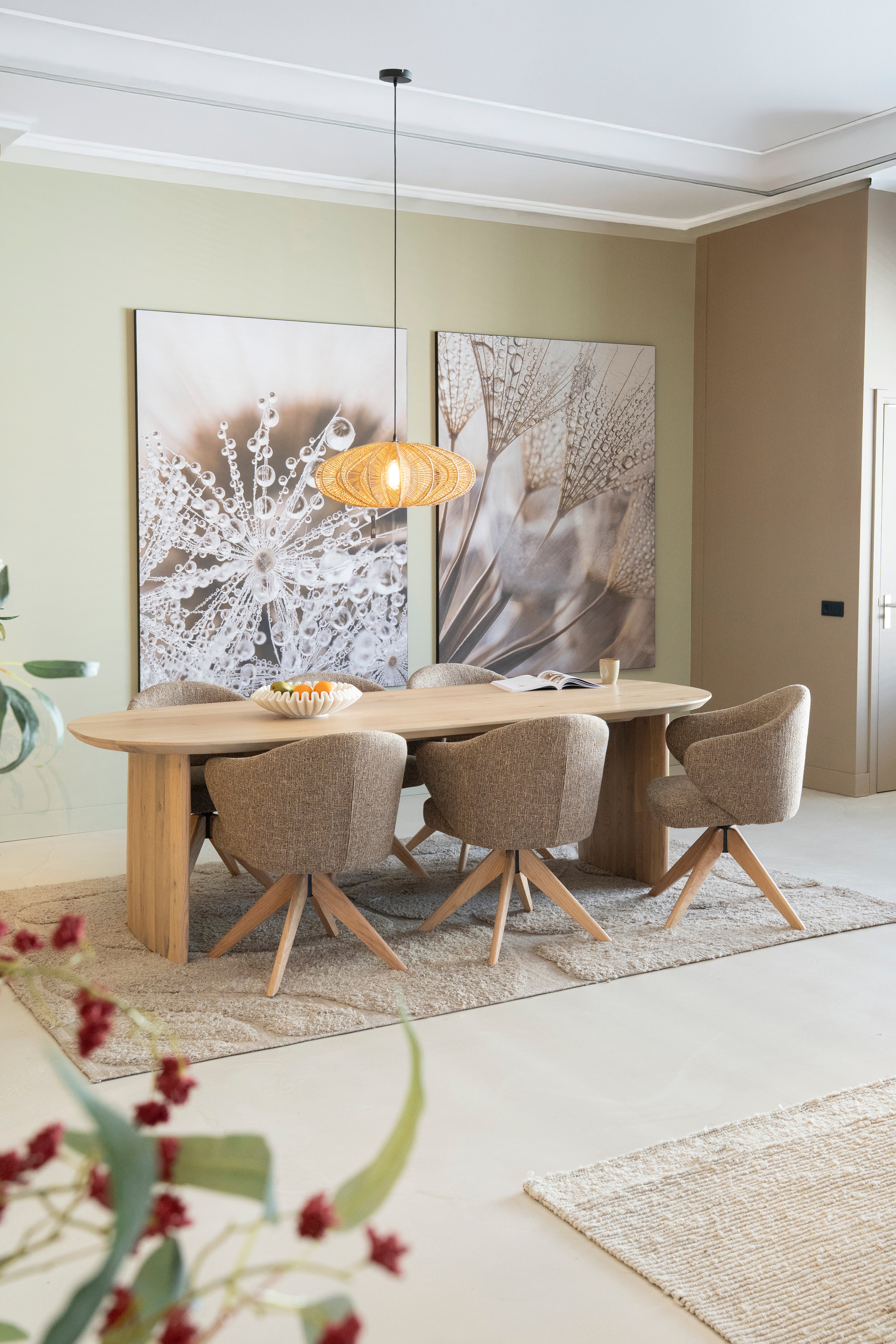 Stół owalny DEX drewno dębowe