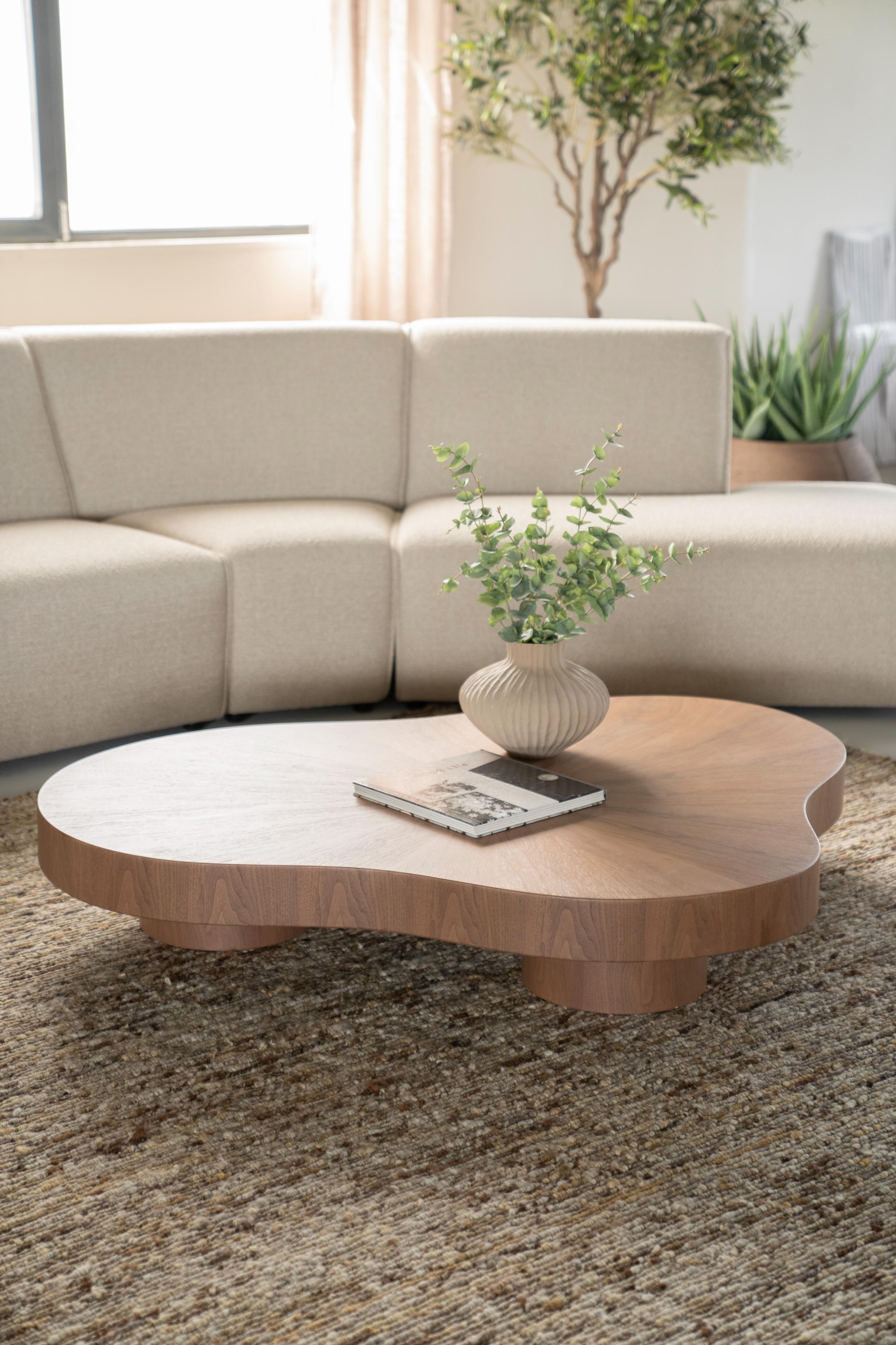 BOBBIE walnut veneer coffee table
