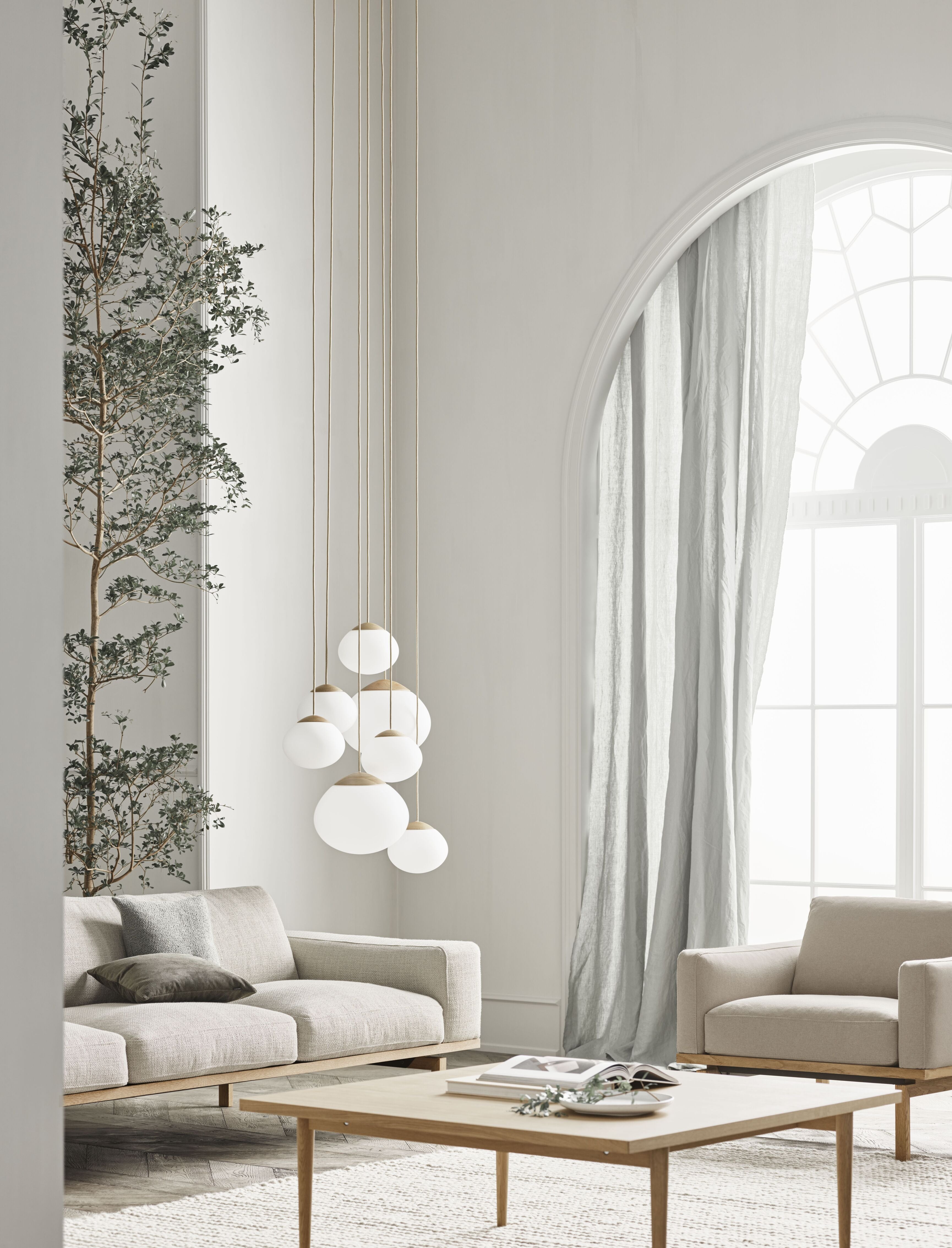 2-Personen-Sofa Elton-Basis aus gebleichtem Eichenholz