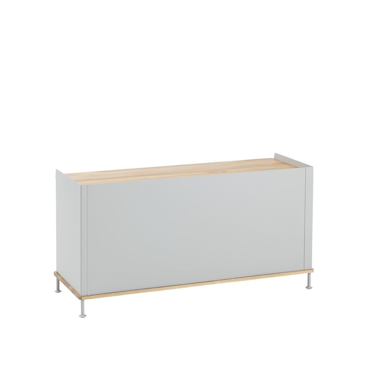 Enfold commode grijs met eiken blad