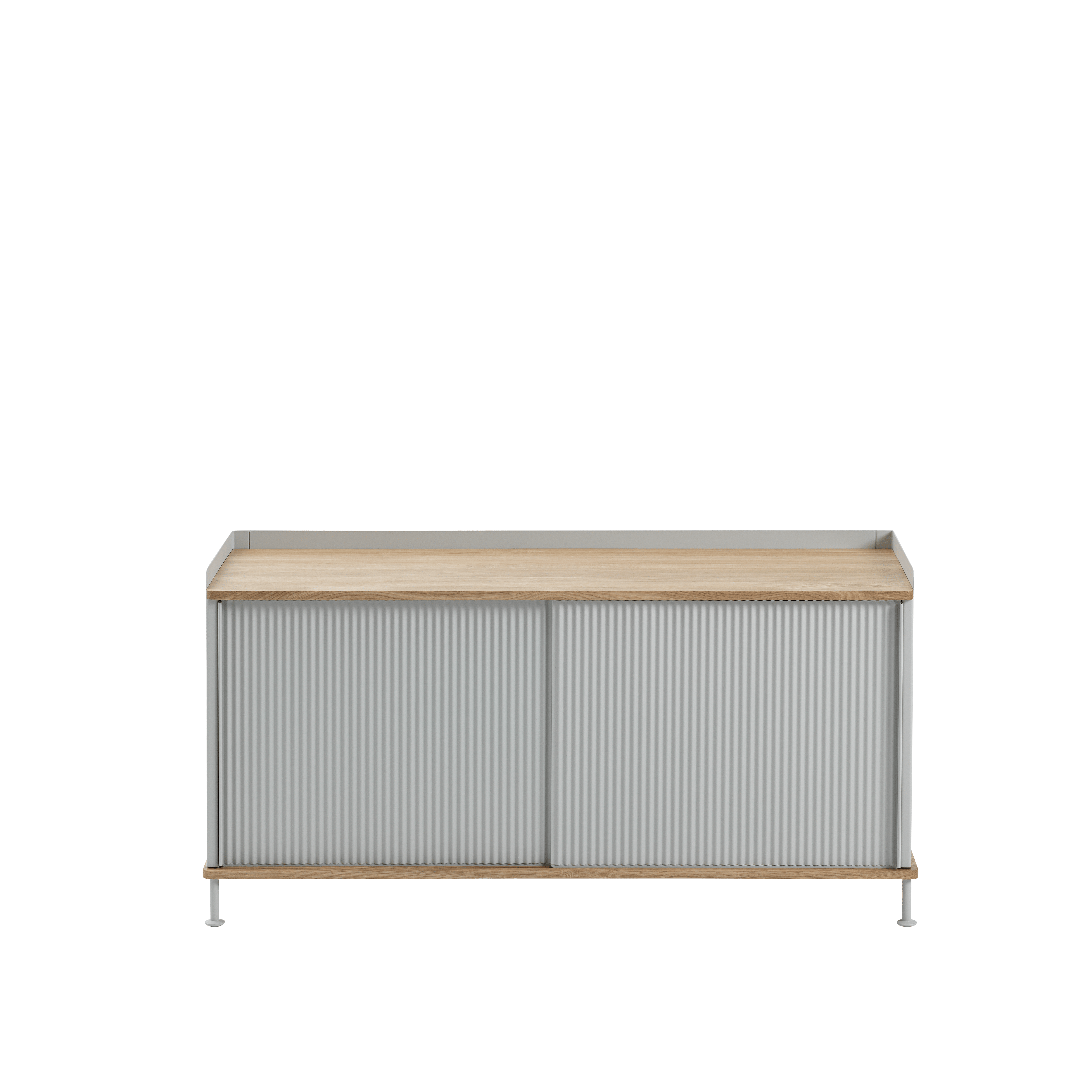 Enfold commode grijs met eiken blad