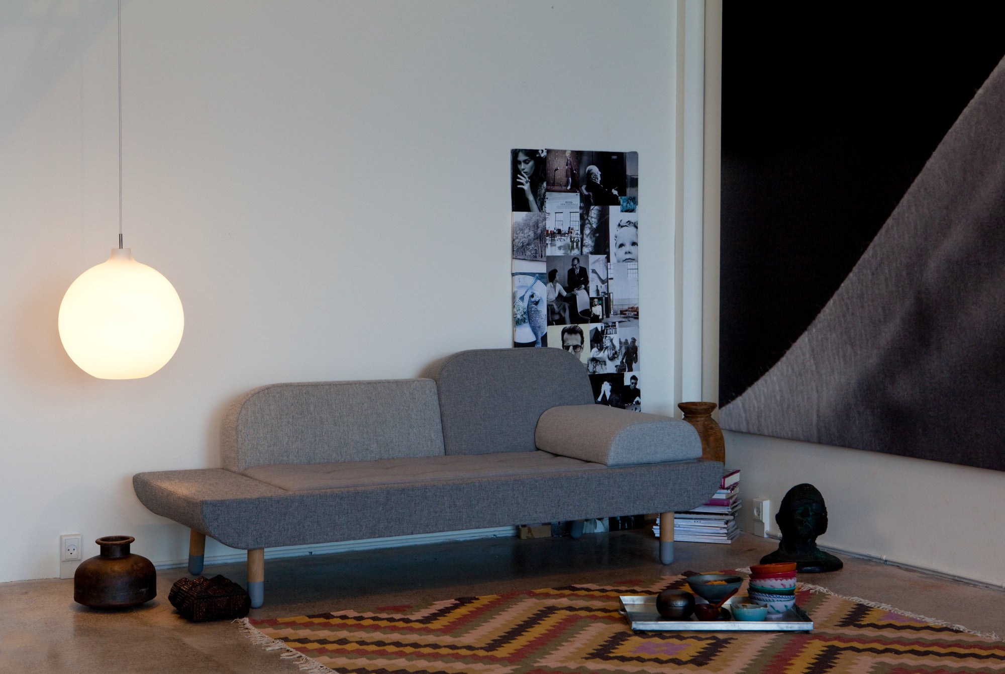 Hanglamp WOHLERT wit glas