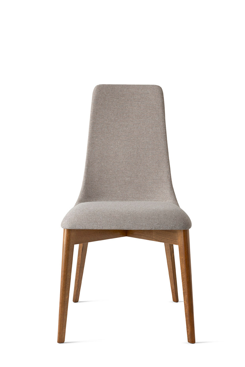 Upholstered ETOILE Chair with Walnut Base