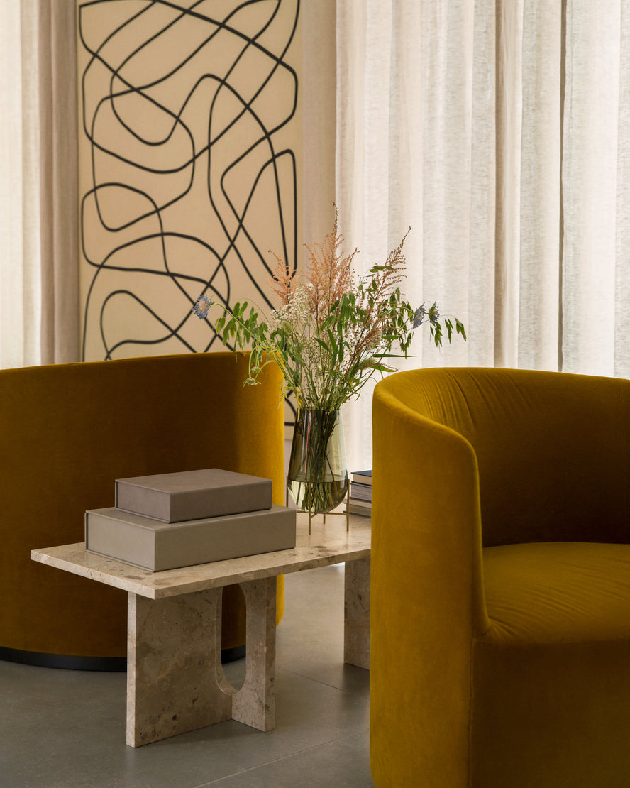 Couchtisch ANDROGYNE beige Marmor