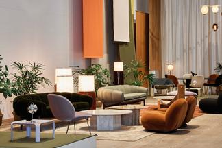 Lavendelkleurige salontafel T877