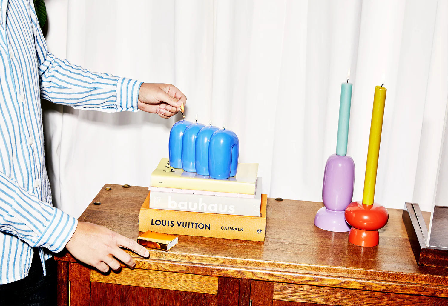 Świecznik KOBUS brązowy