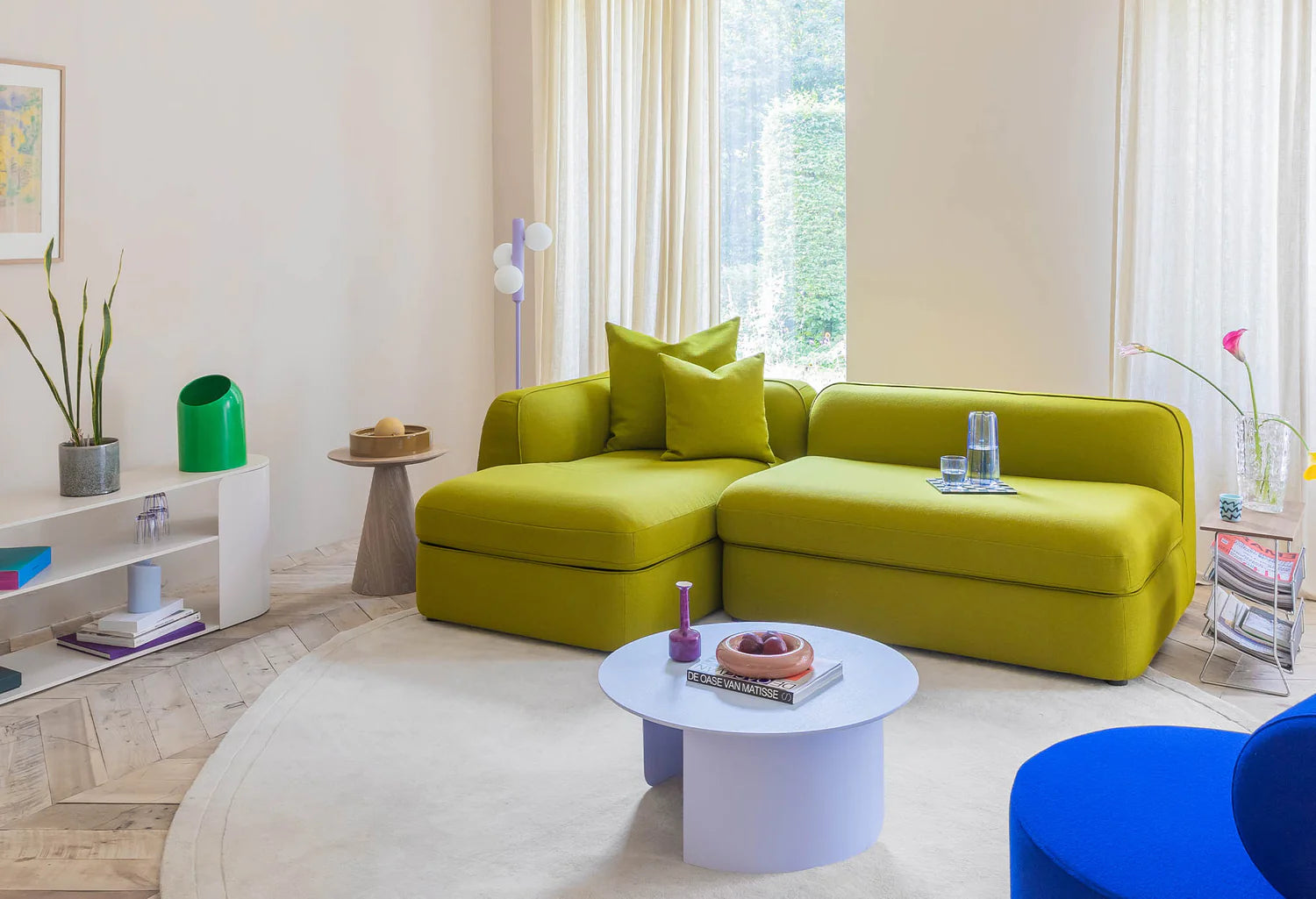 Salontafel PLATEAU lichtblauw