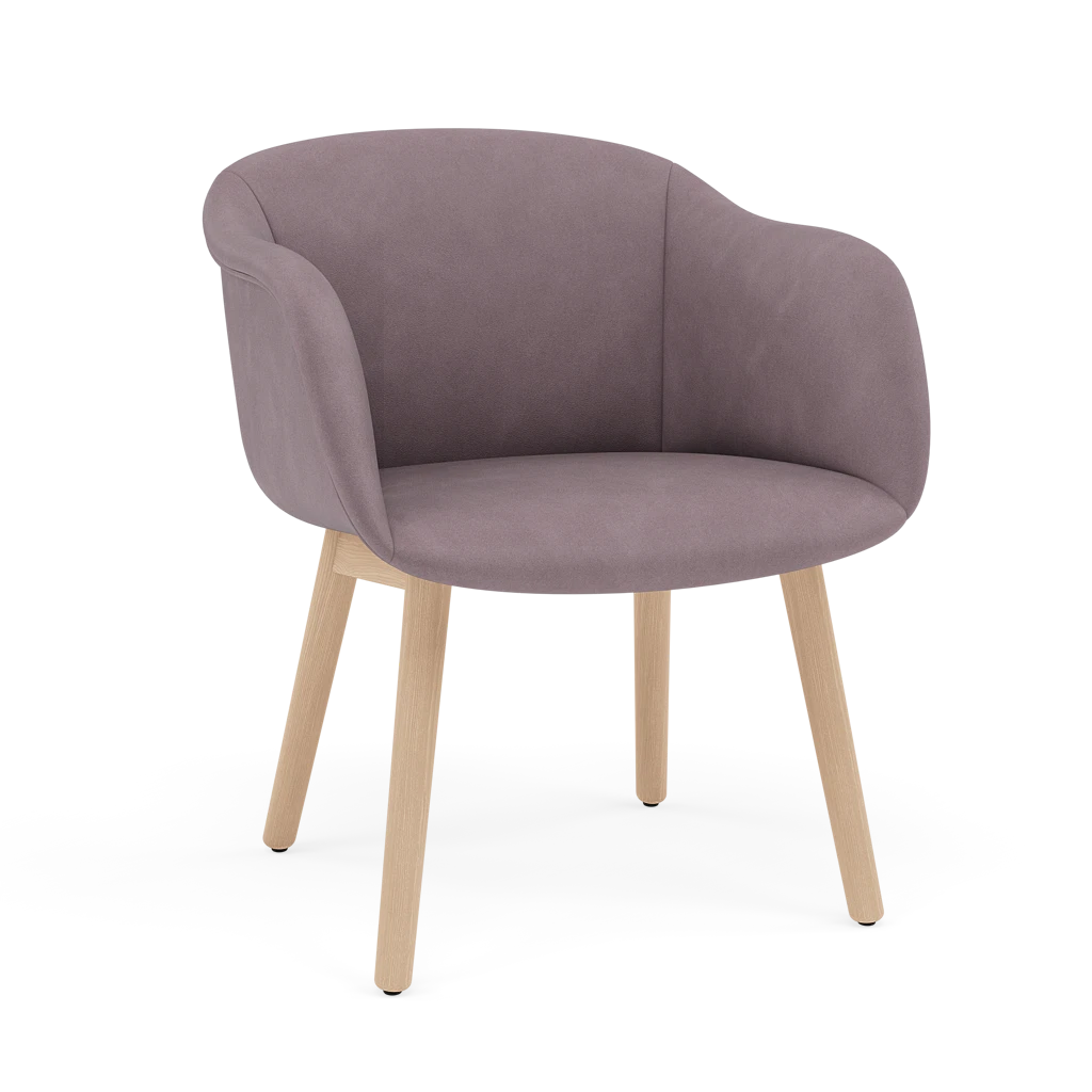 Geweven FIBER SOFT stoel gepersonaliseerd met houten basis