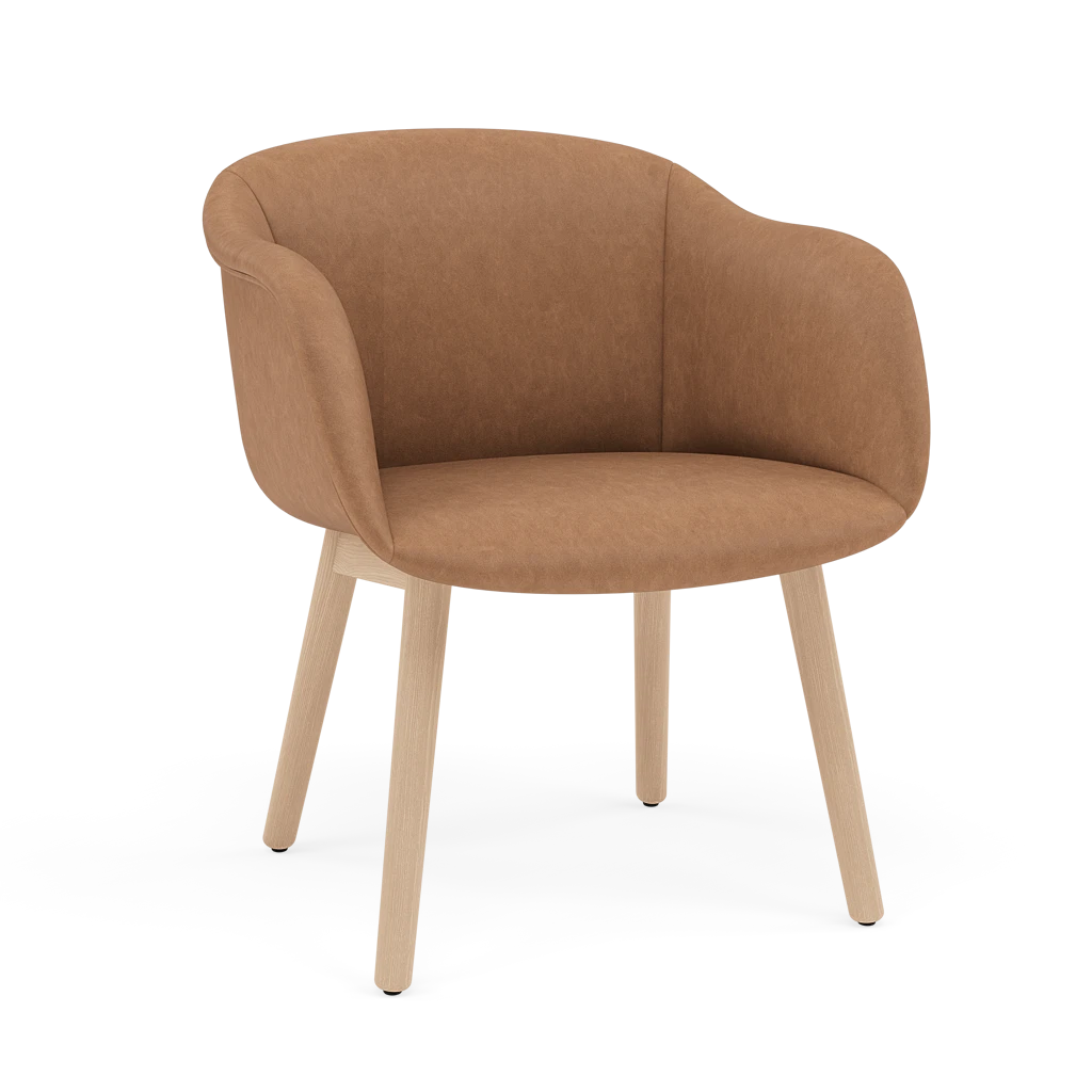 Geweven FIBER SOFT stoel gepersonaliseerd met houten basis