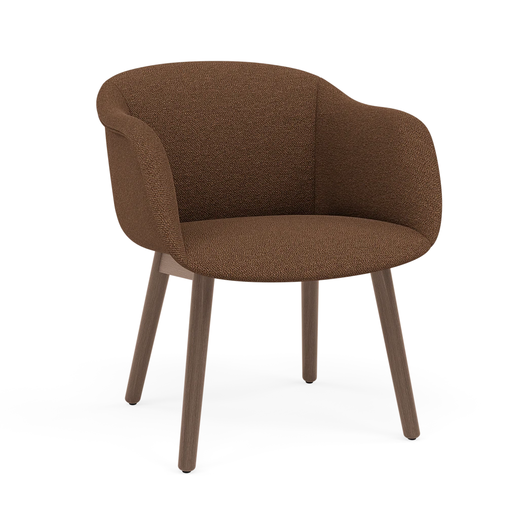 Geweven FIBER SOFT stoel gepersonaliseerd met houten basis