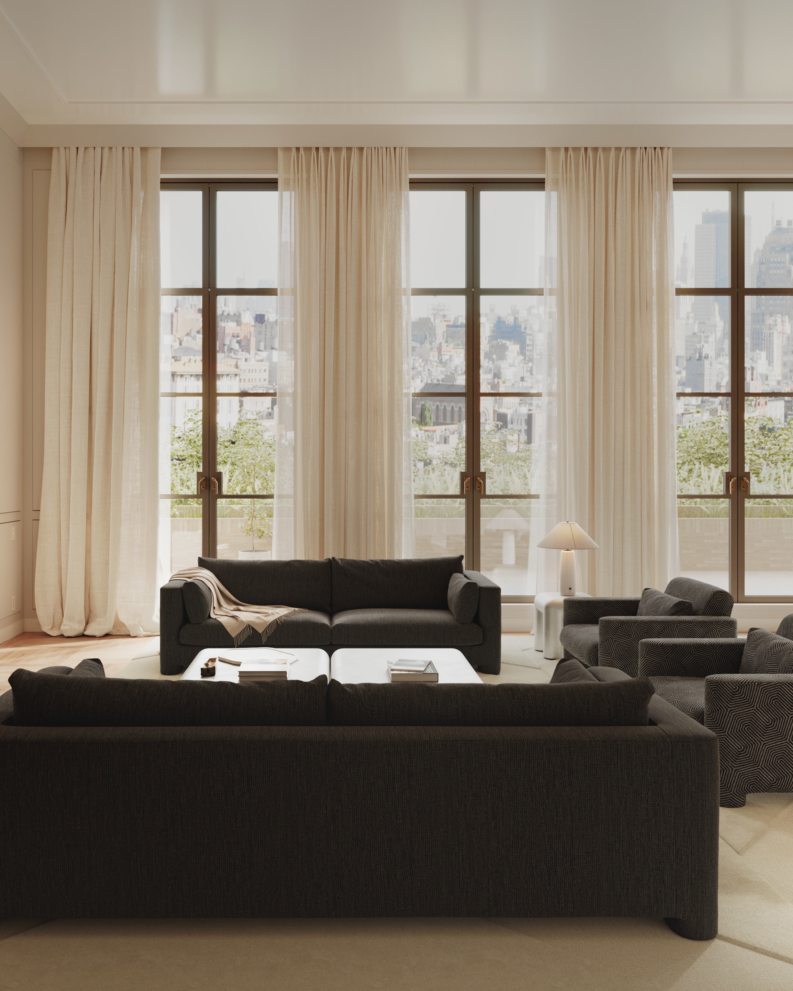 BATON beige table lamp