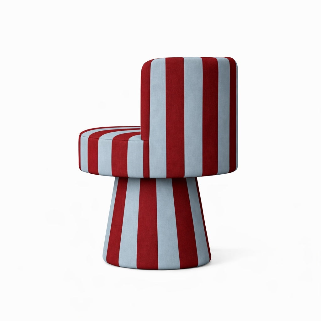 Draaistoel LINEA SOFT bordeaux met blauw