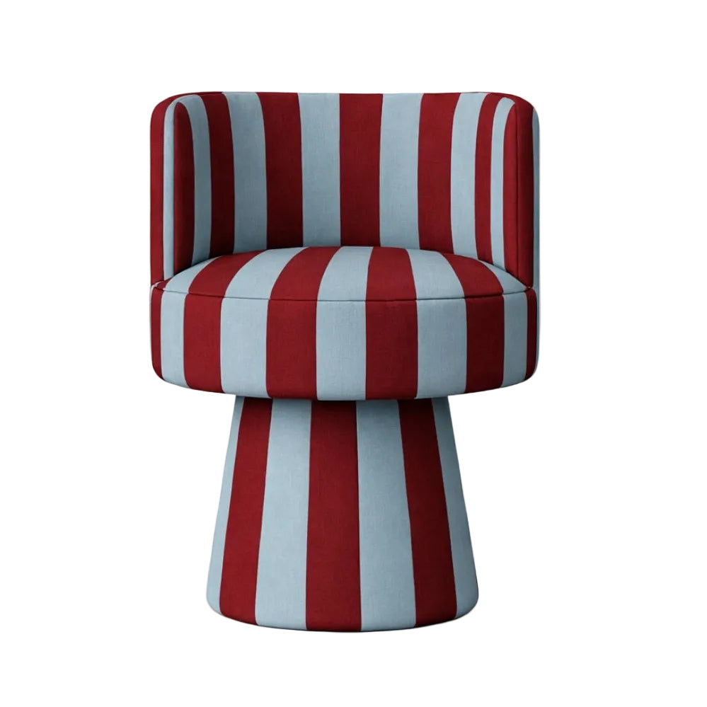 Draaistoel LINEA SOFT bordeaux met blauw