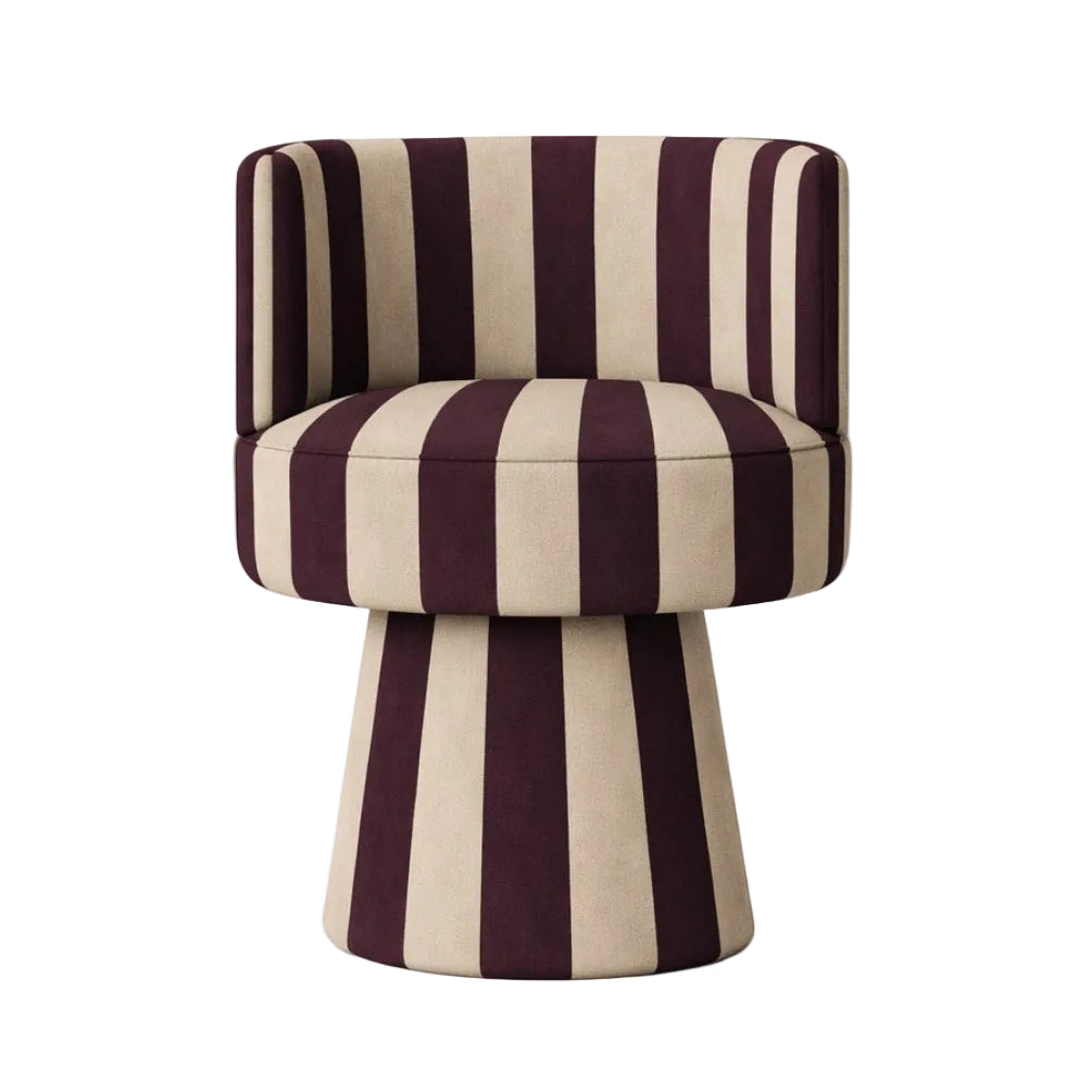 Draaistoel LINEA SOFT bruin met beige