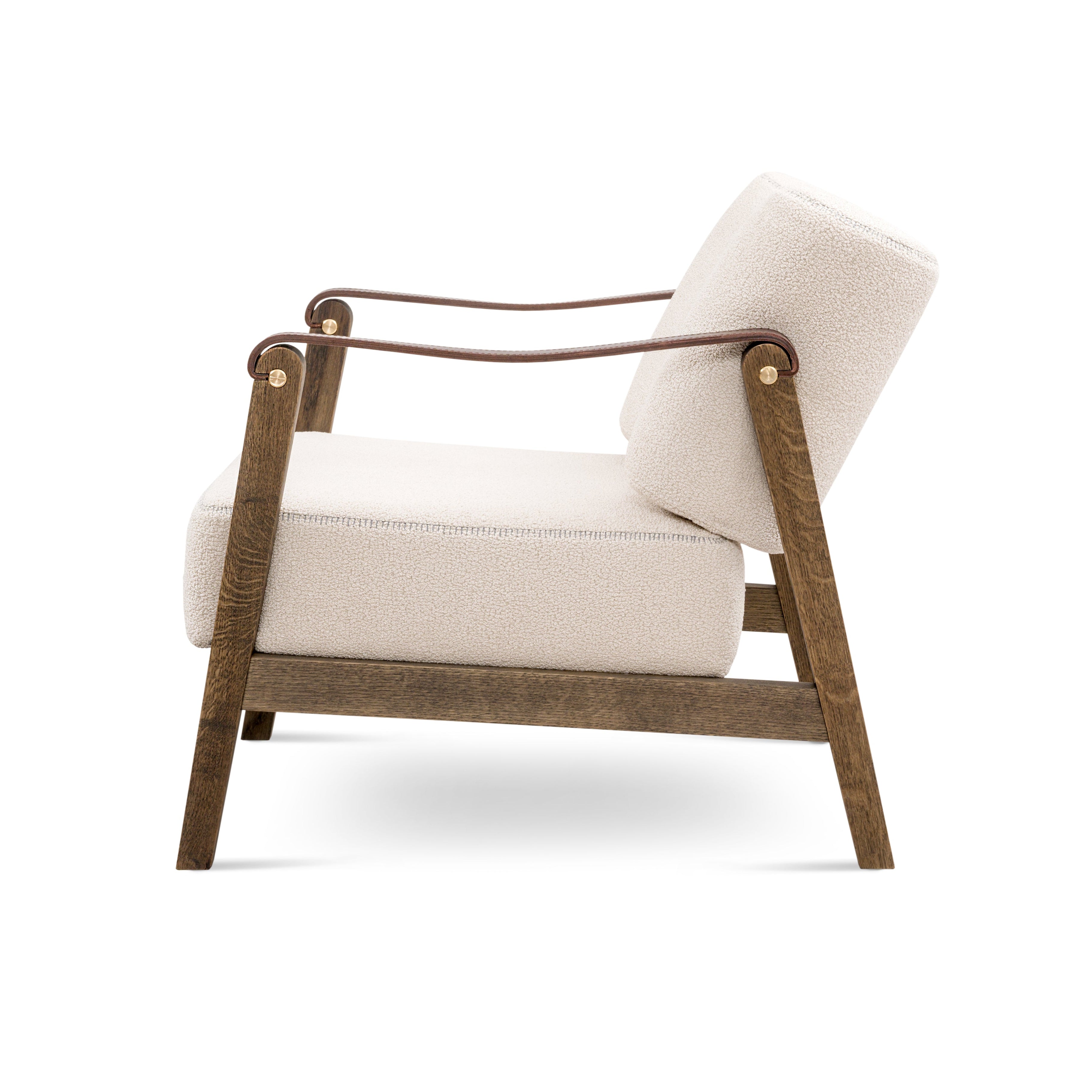 Fotel tapicerowany PHILIP drewniana podstawa