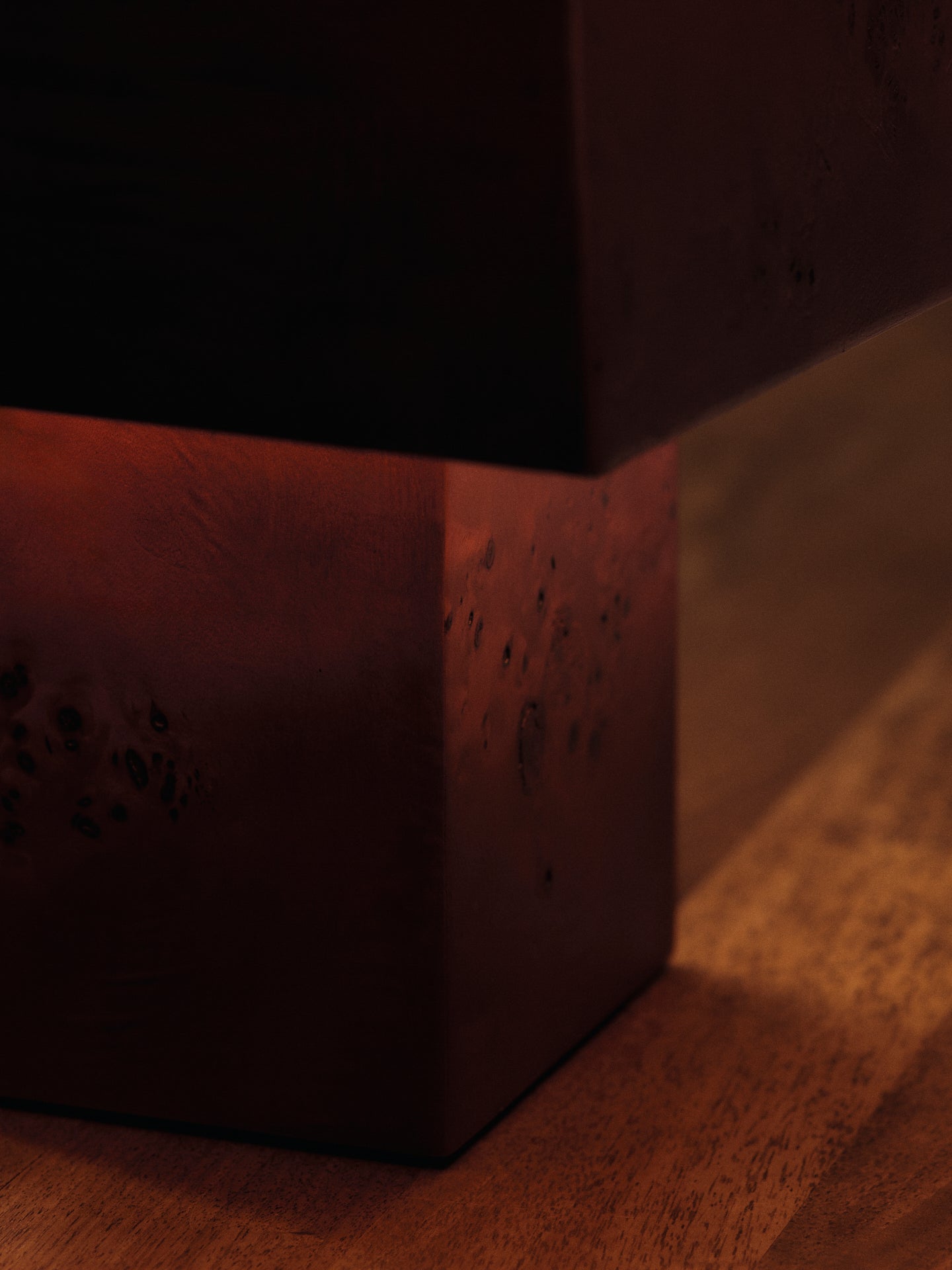 Tischlampe BURL dunkelbraun Furnier