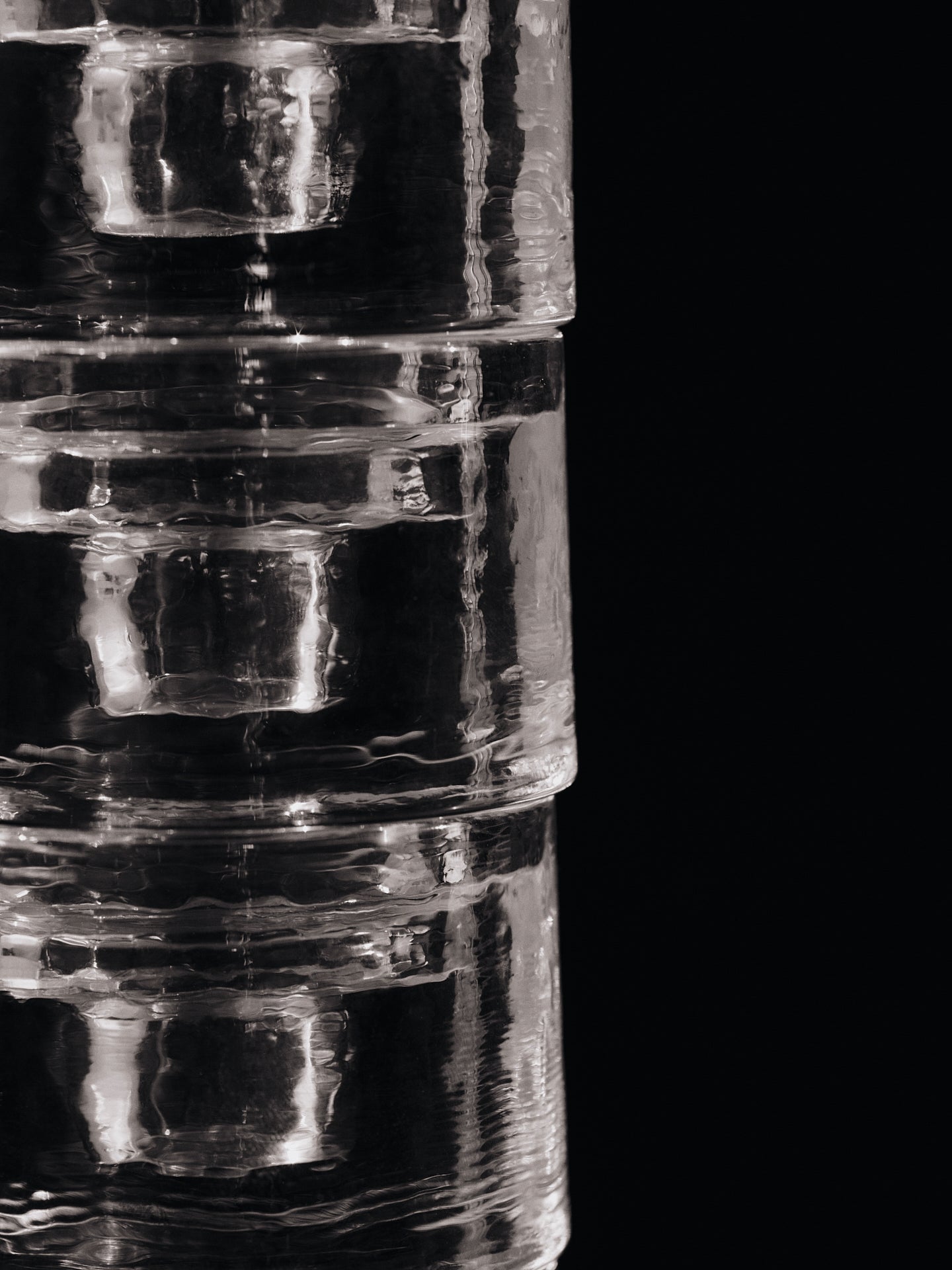 Ronde kaarsenhouder GRADIA glas