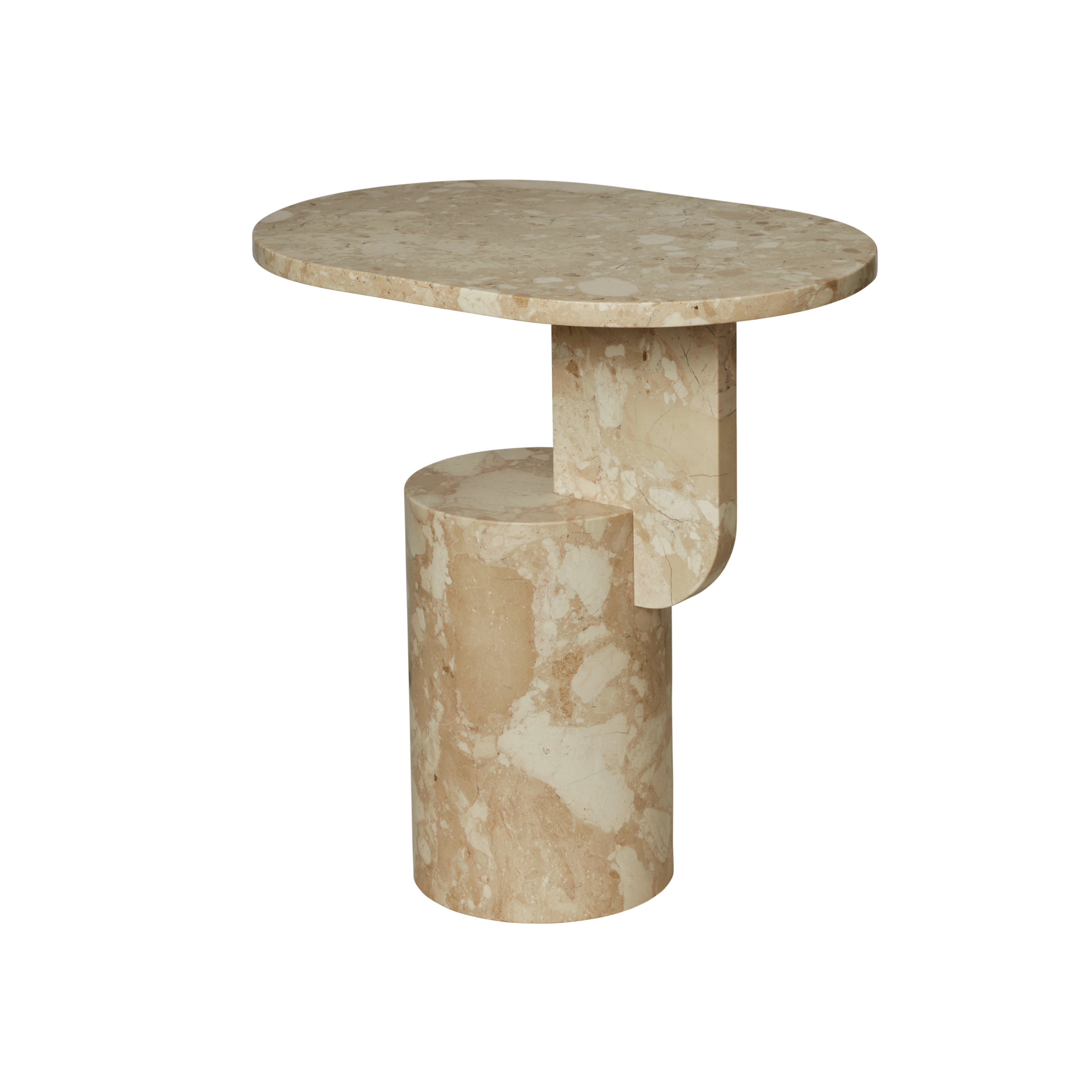 INSERT side table beige marble