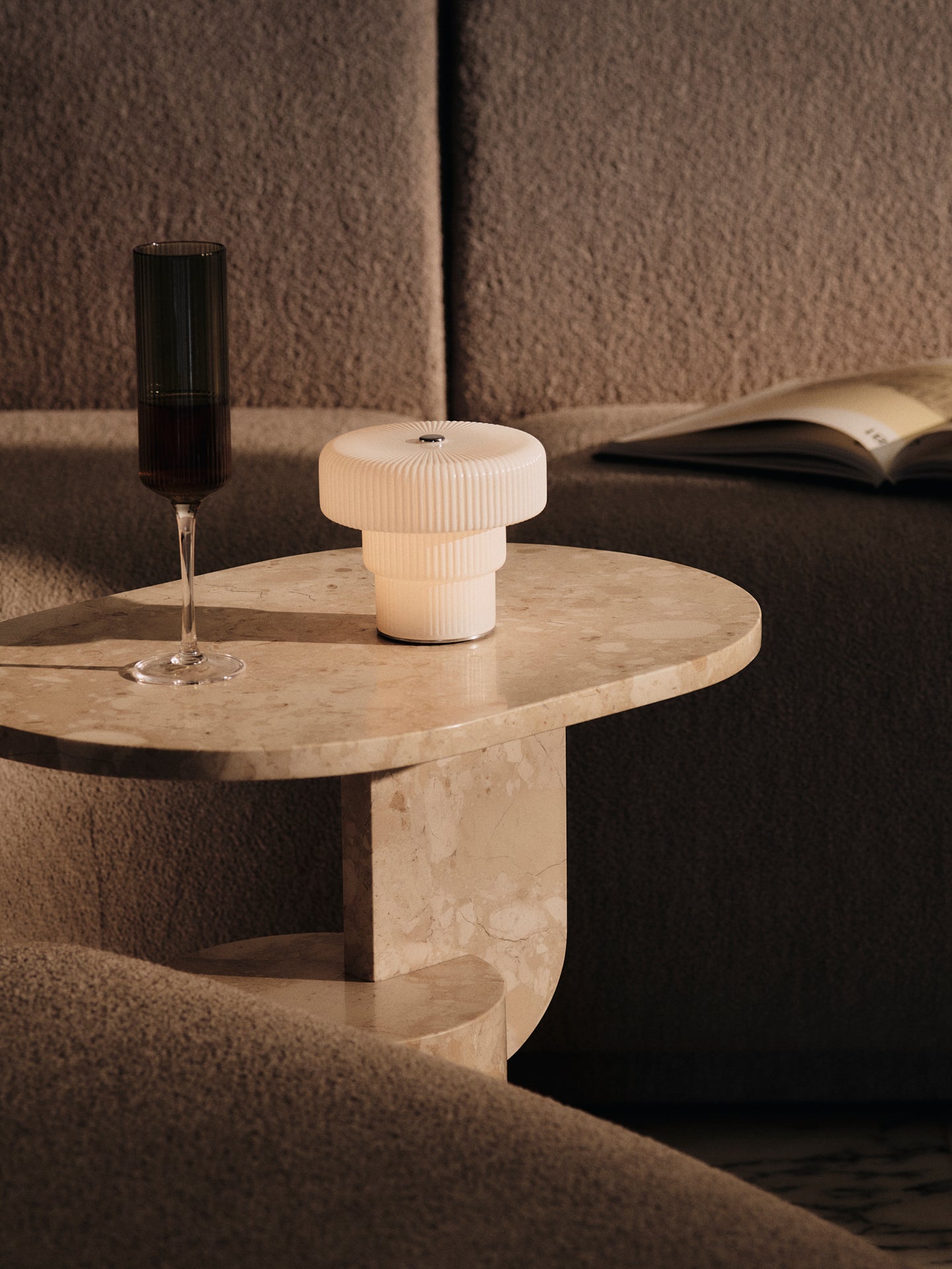 Draagbare lamp RIPPLE wit