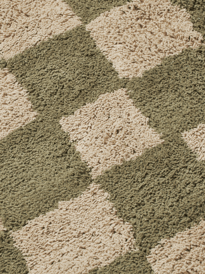 Vloerkleed MARA groen met zandkleur