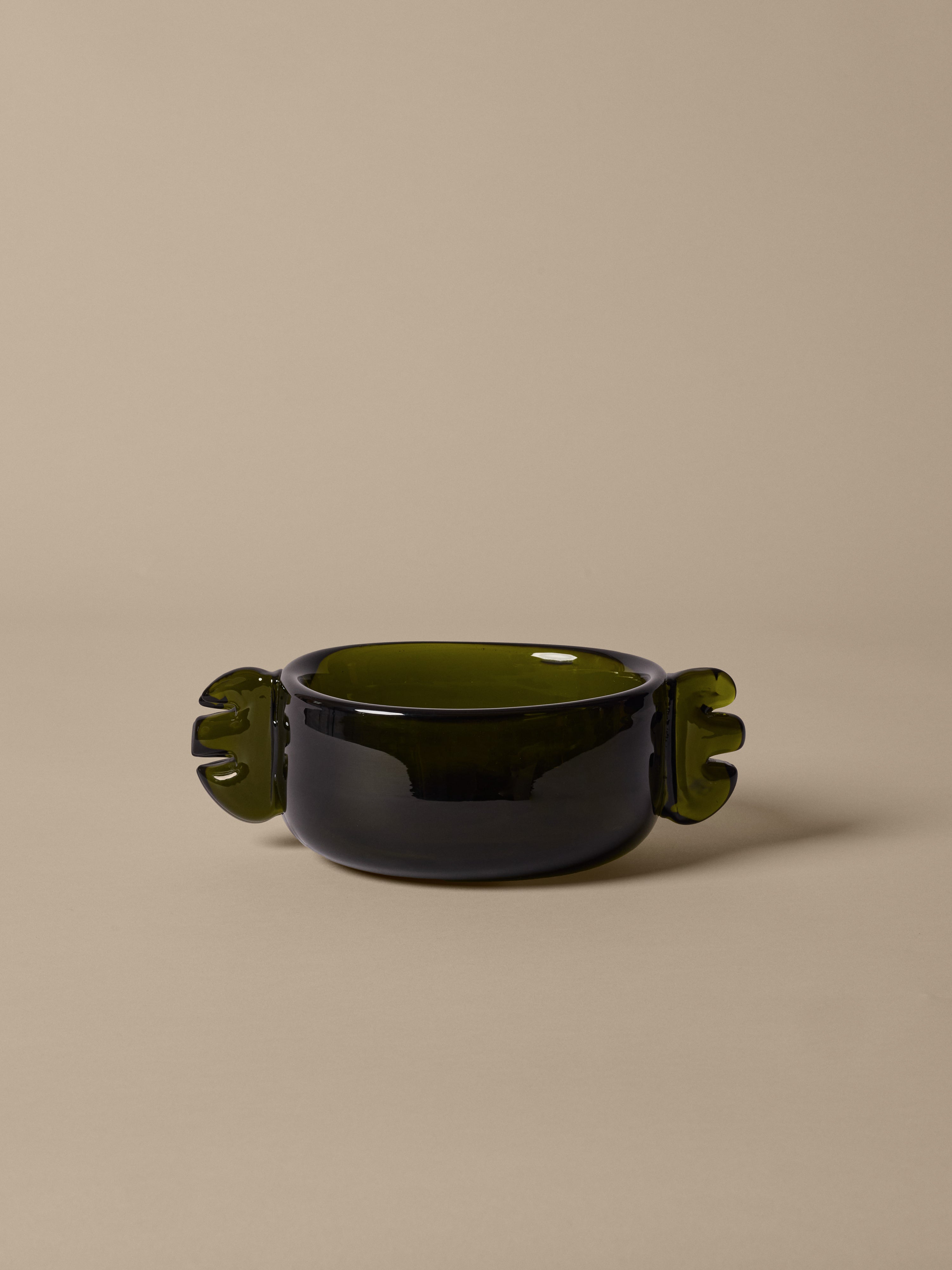 ALAS green moss glass bowl