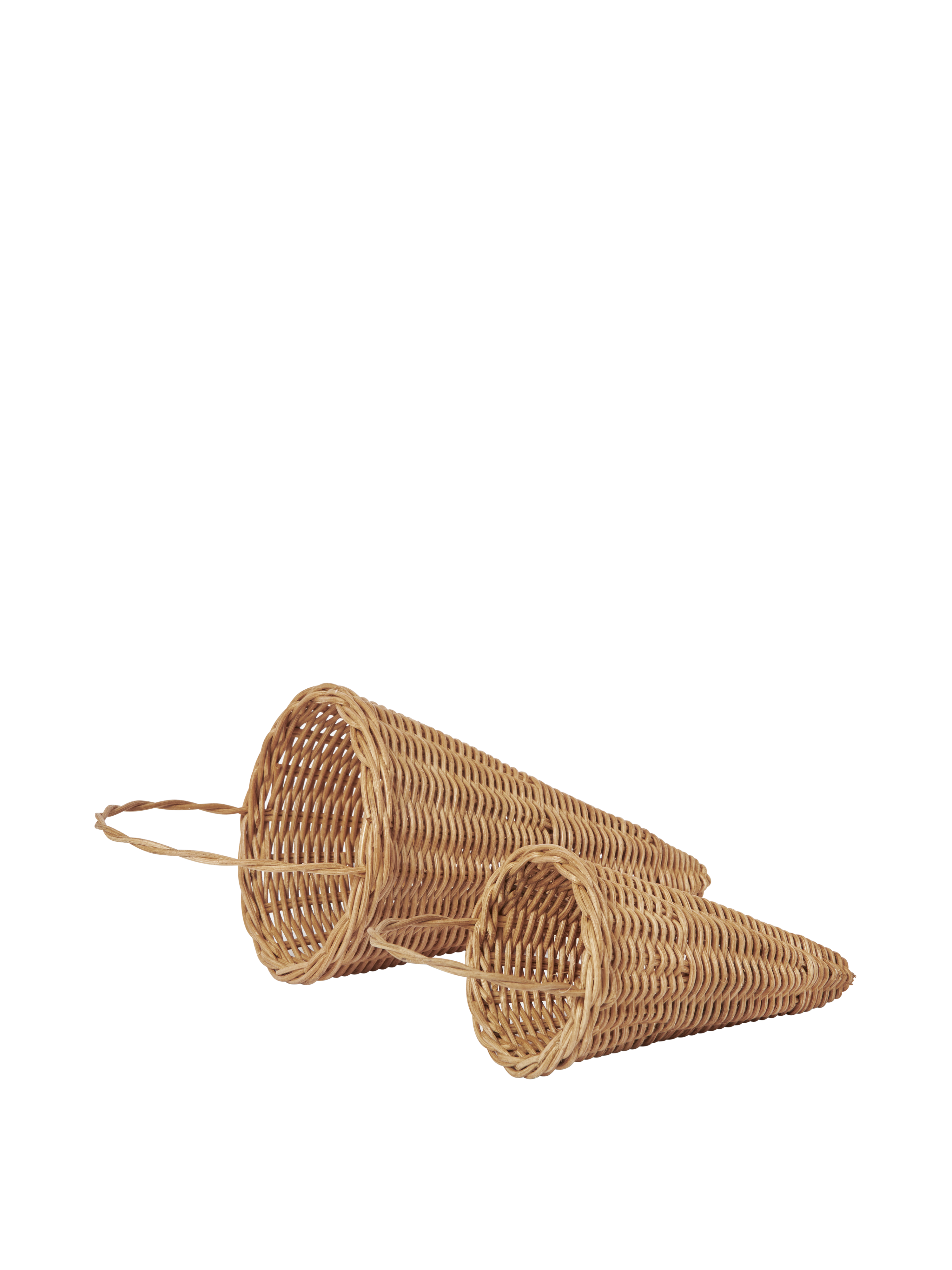 BRAIDED CONES Christmas Decoration Set woven rattan