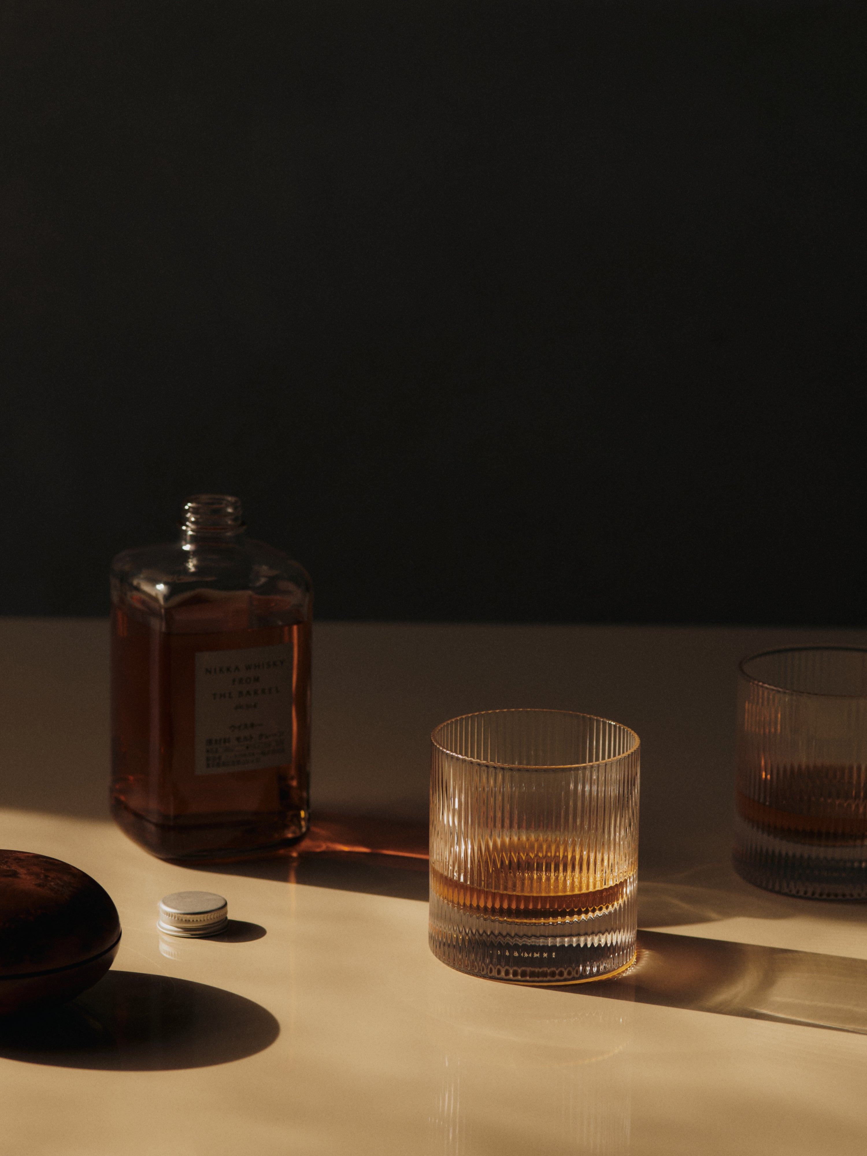 Set van glazen RIPPLE wit glas