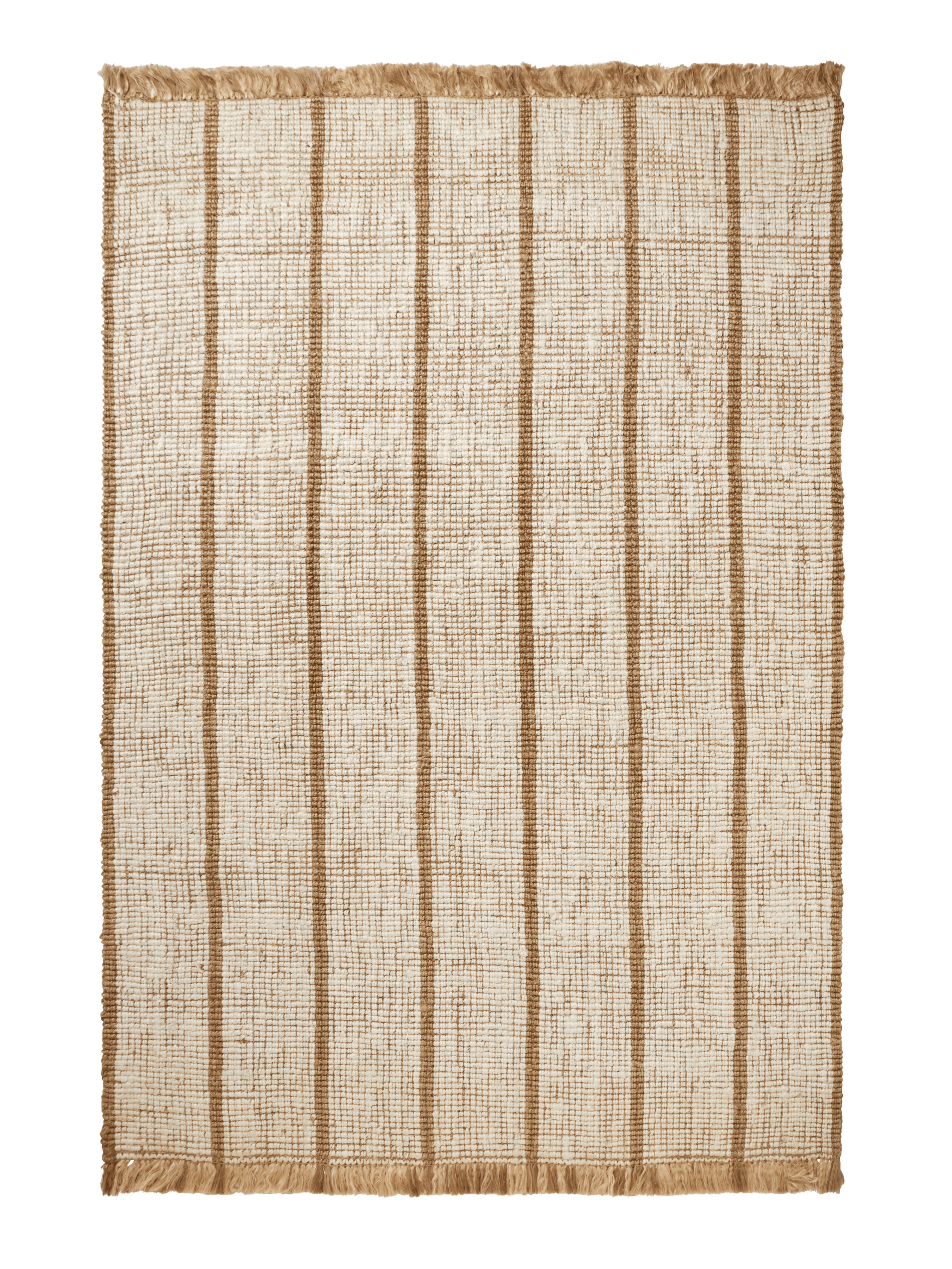 Vloerkleed ATHENS STRIPES crème met jute